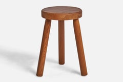 Schwedischer Designer, Hocker, Kiefernholz, Schweden, 1960er Jahre