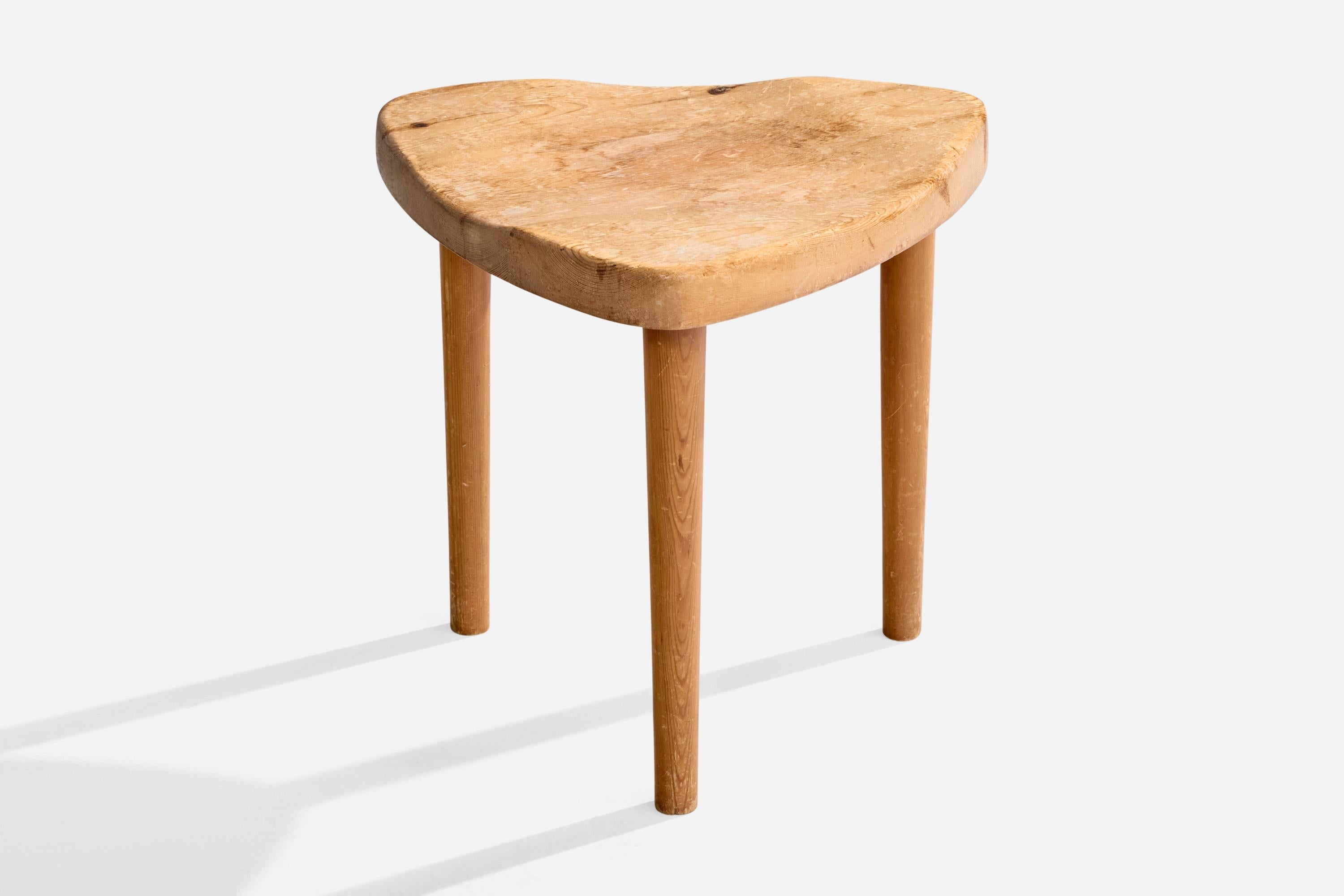 A pine stool designed and produced in Sweden, c. 1960s.

Overall Dimensions (inches): 14.0