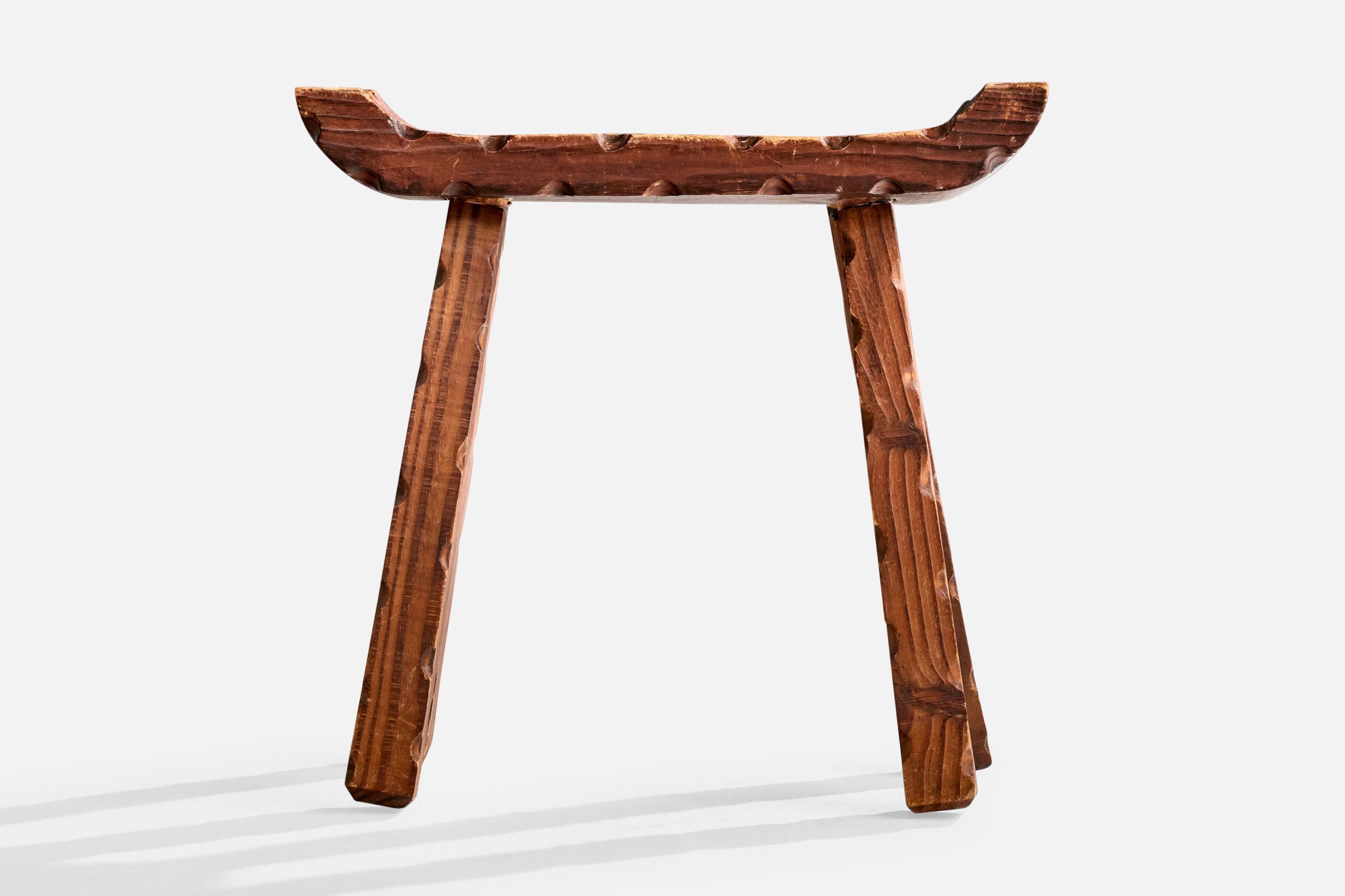 Suédois Tabouret de designer suédois, pin, Suède, années 1960 en vente