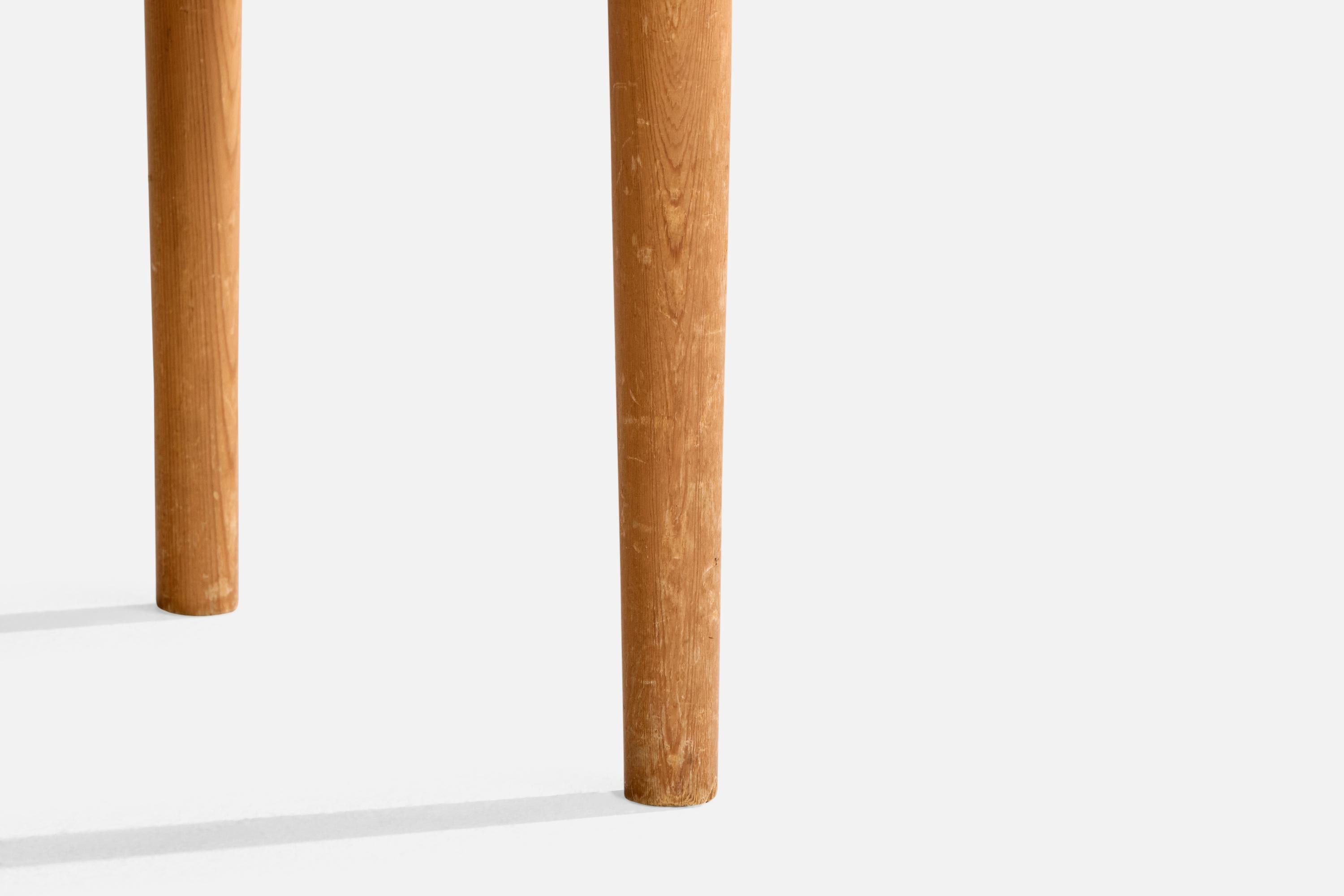 Swedish Designer, Stool, Pine, Sweden, 1960s For Sale 1