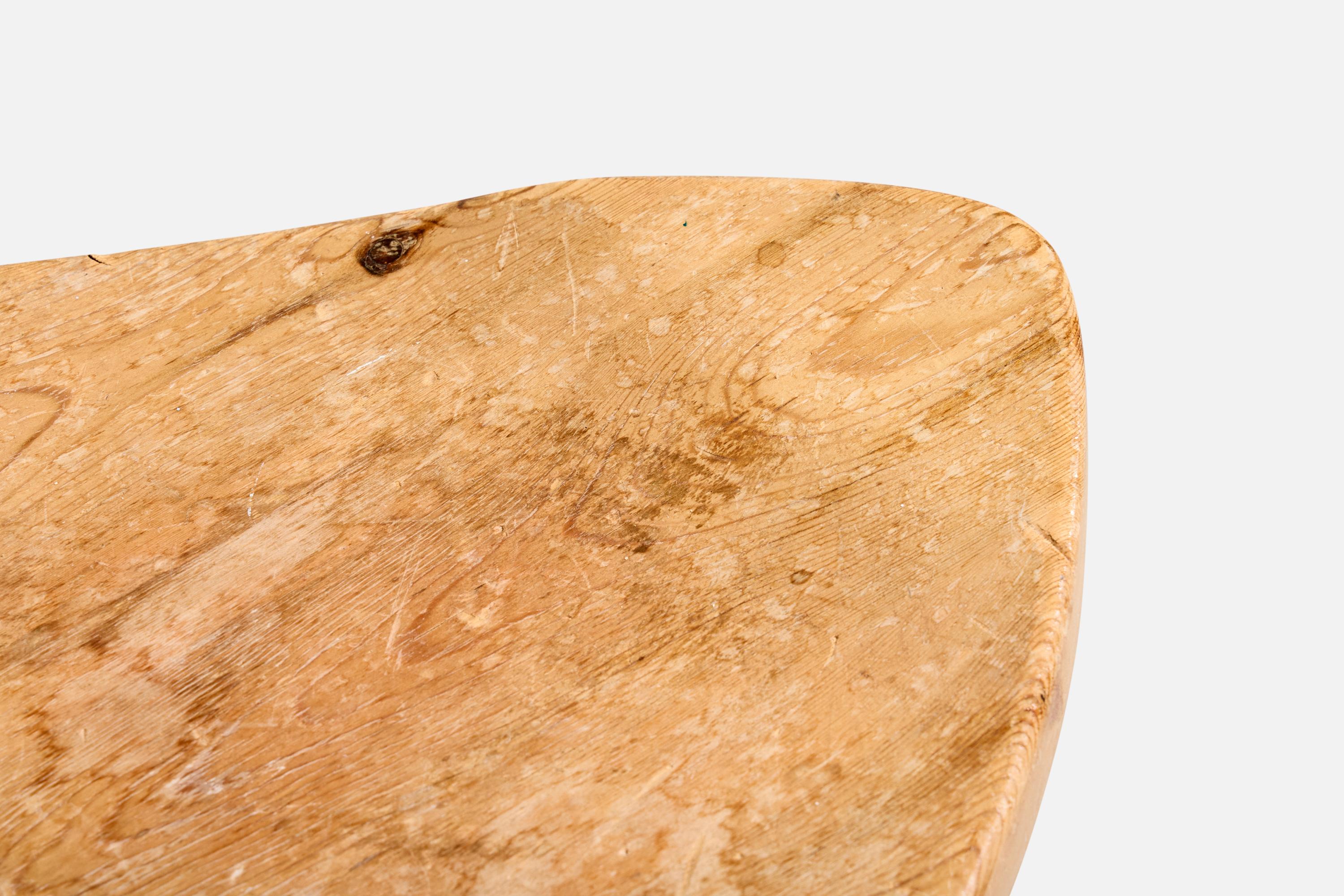 Swedish Designer, Stool, Pine, Sweden, 1960s For Sale 3