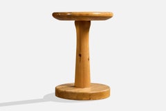 Swedish Designer, Stool, Pine, Sweden, 1970s