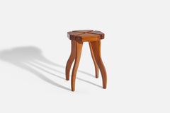 Swedish Designer, Stool, Pine, Sweden, 1970s