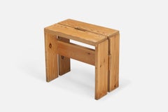 Swedish Designer, Stool, Pine, Sweden, 1970s