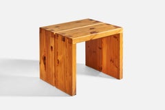 Swedish Designer, Stool, Pine, Sweden, 1970s