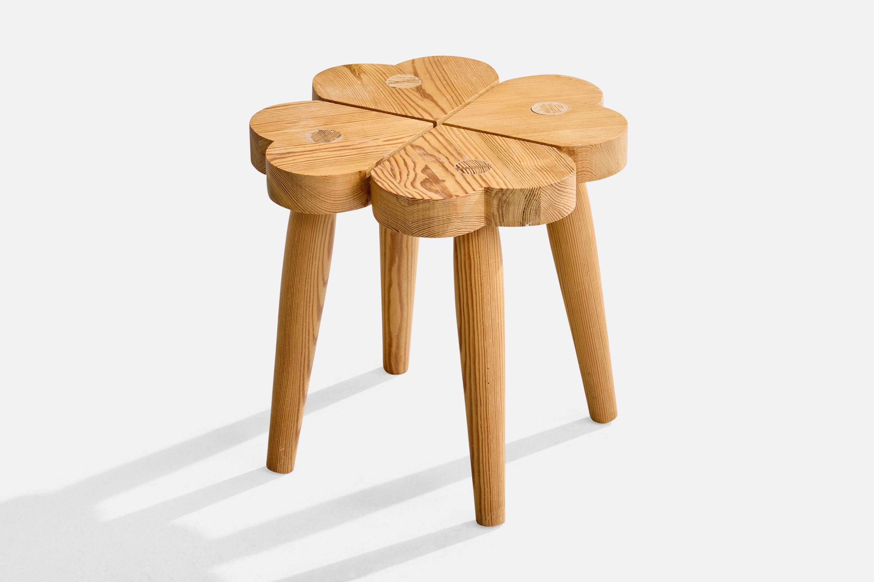 A pine stool designed and produced in Sweden, c. 1970s.

Overall Dimensions (inches): 12.0
