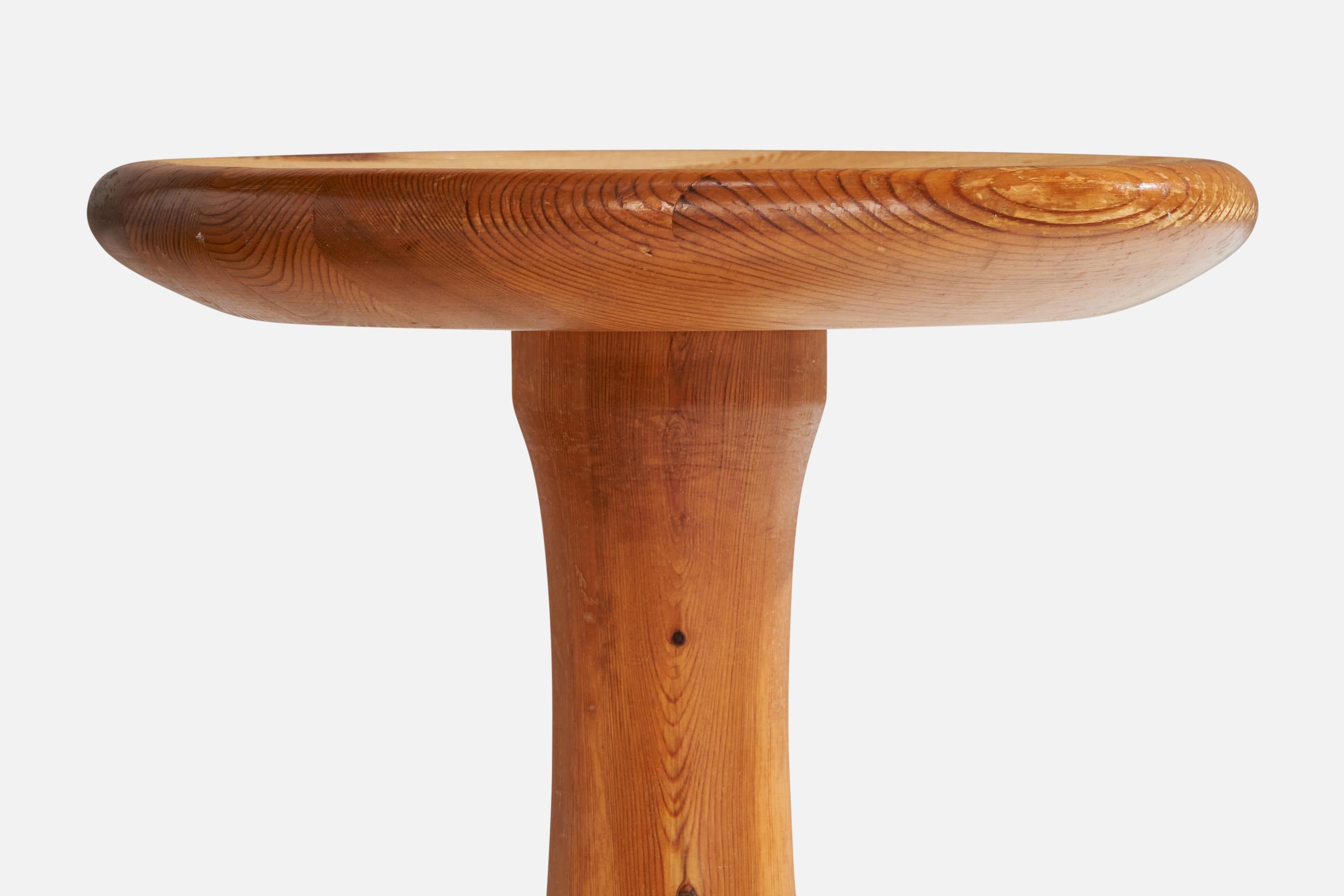 Late 20th Century Swedish Designer, Stool, Pine, Sweden, 1970s For Sale