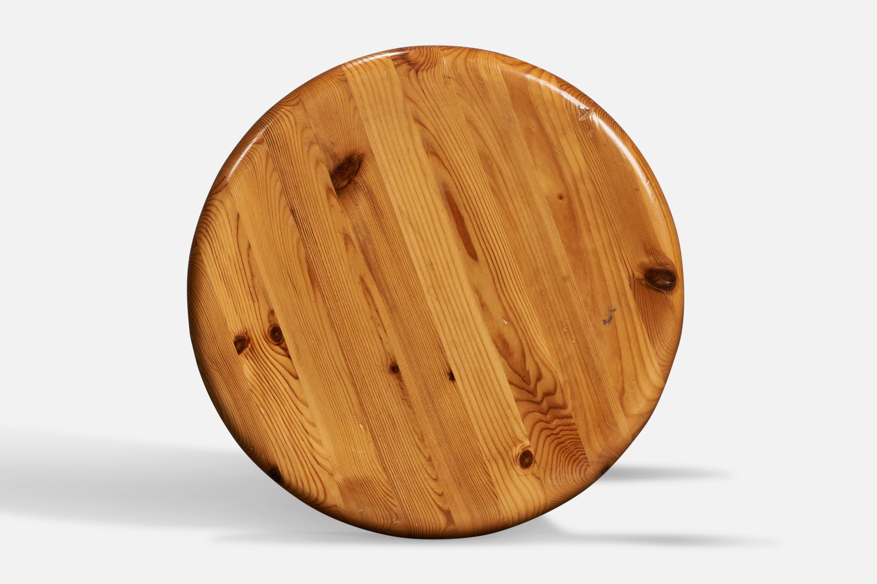 Fin du 20e siècle Tabouret de designer suédois, pin, Suède, années 1970 en vente