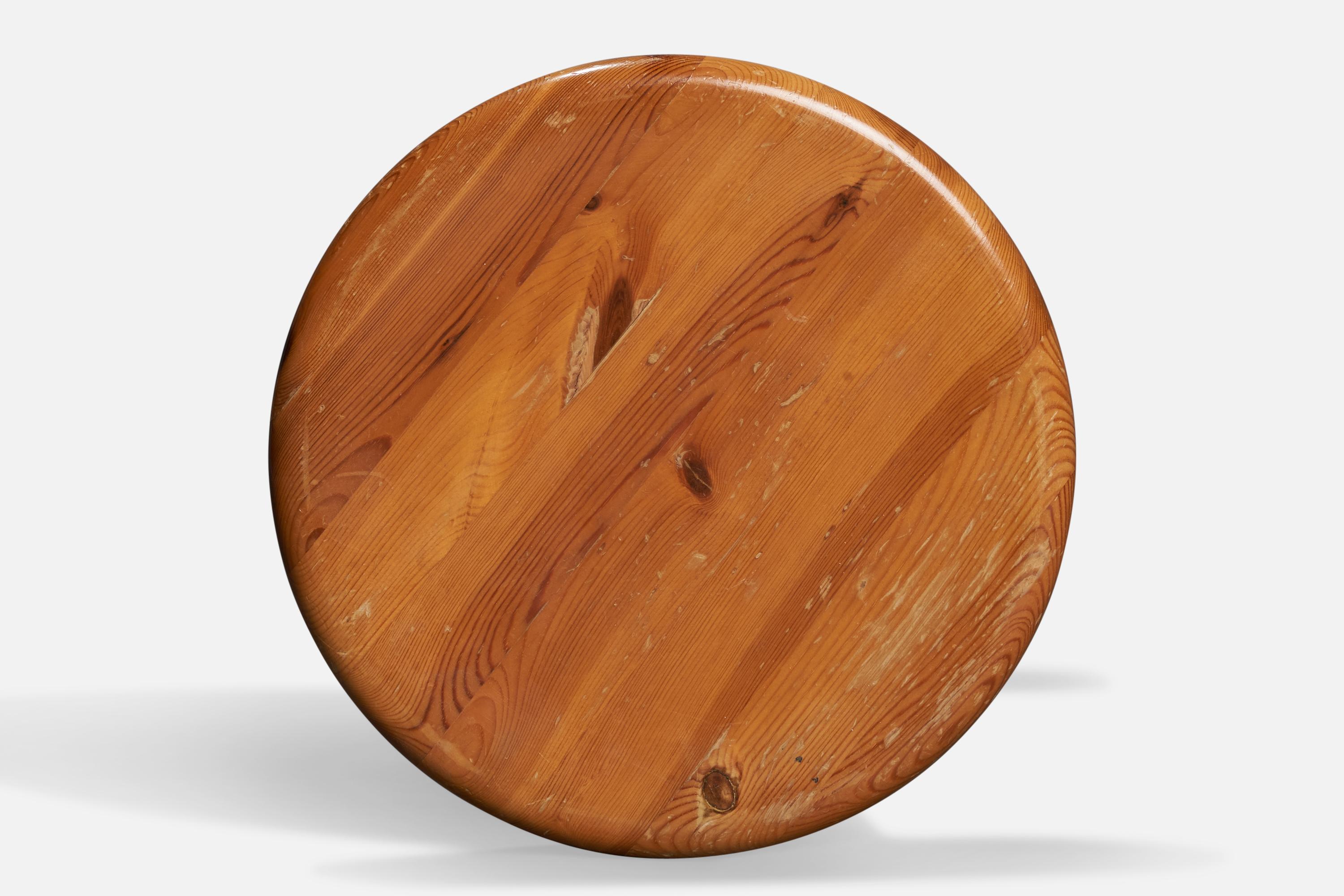 Fin du 20e siècle Tabouret de designer suédois, pin, Suède, années 1970 en vente