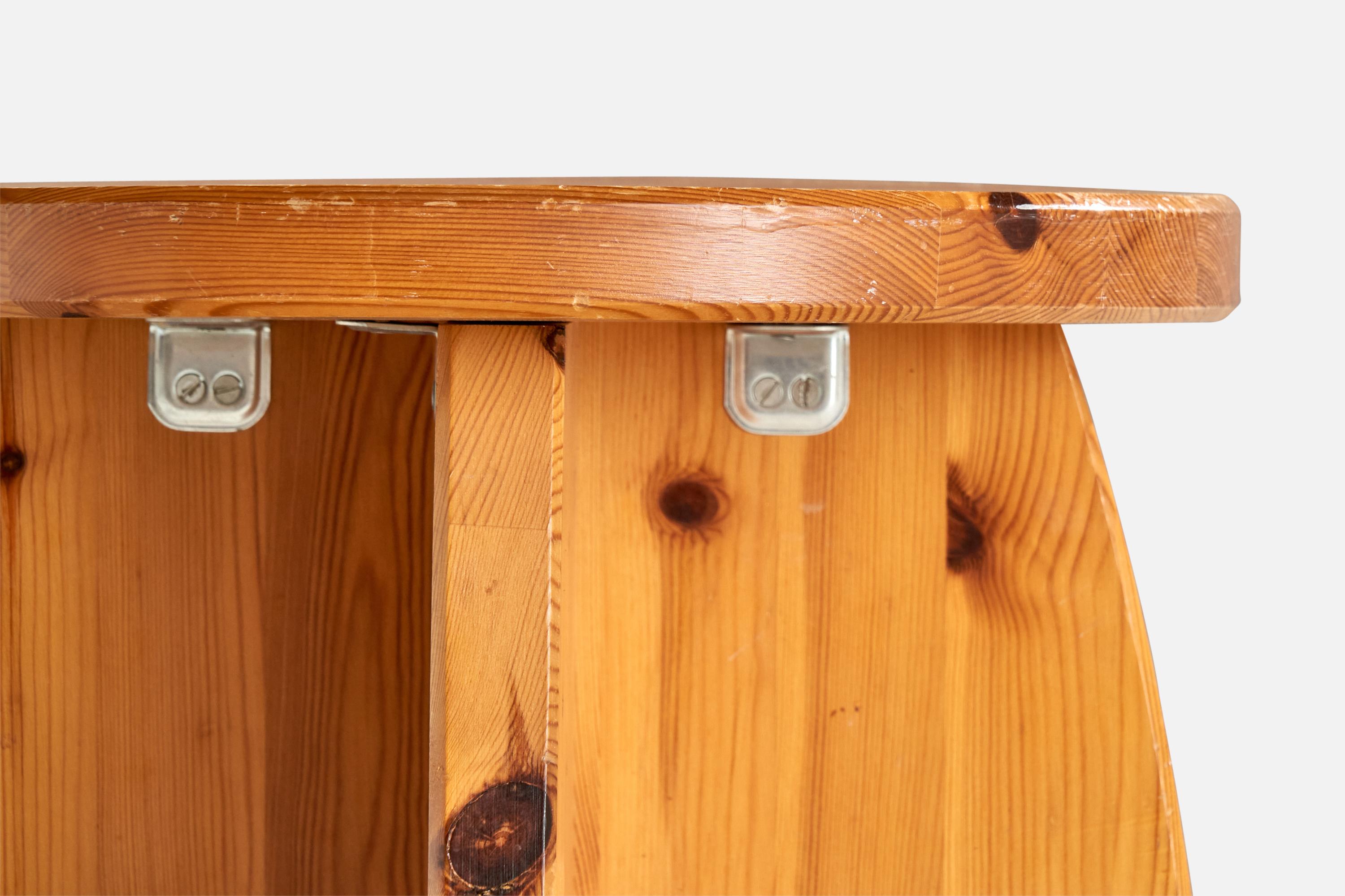 Fin du 20e siècle Tabouret de designer suédois, pin, Suède, années 1970 en vente