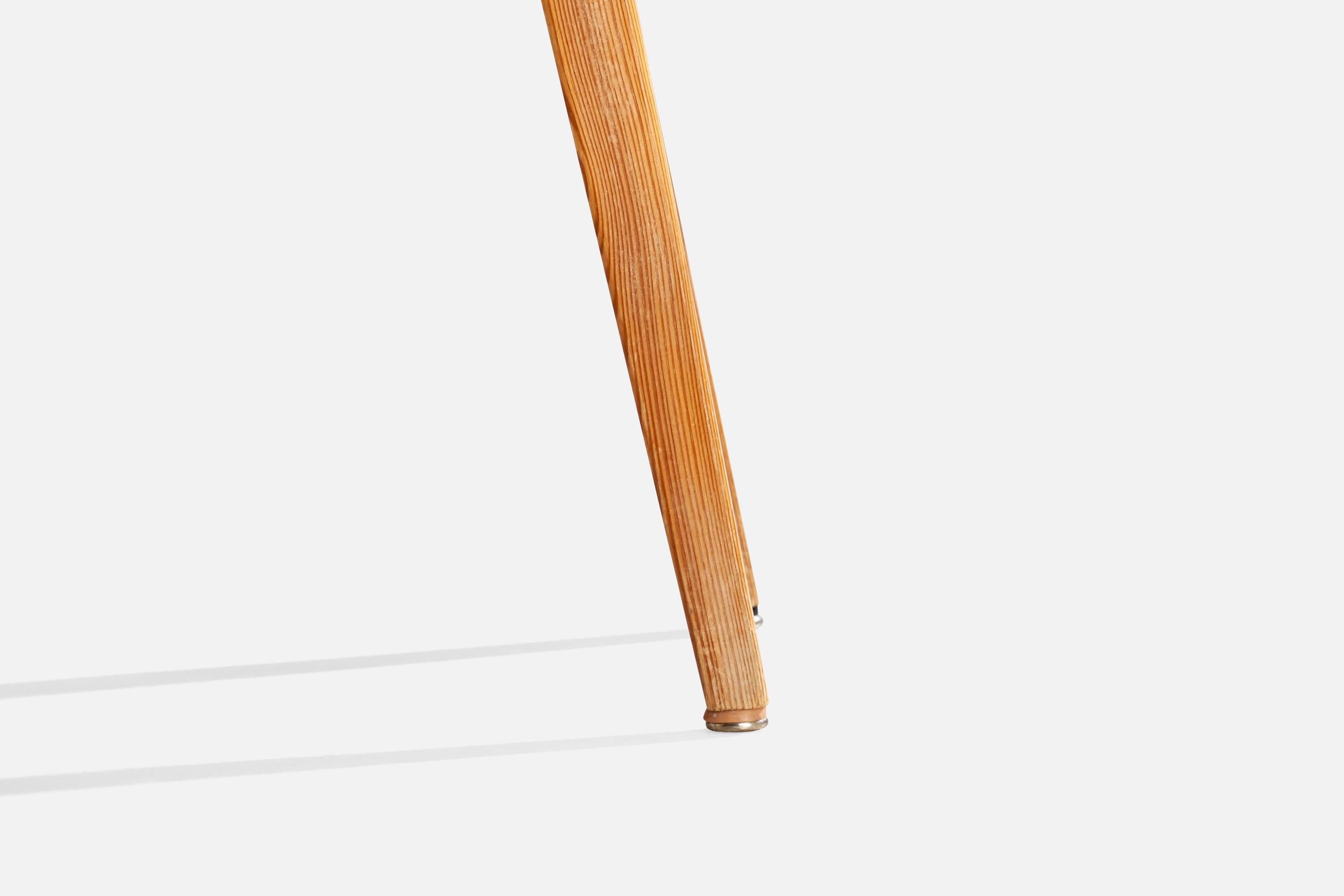 Pin Tabouret de designer suédois, pin, Suède, années 1970 en vente