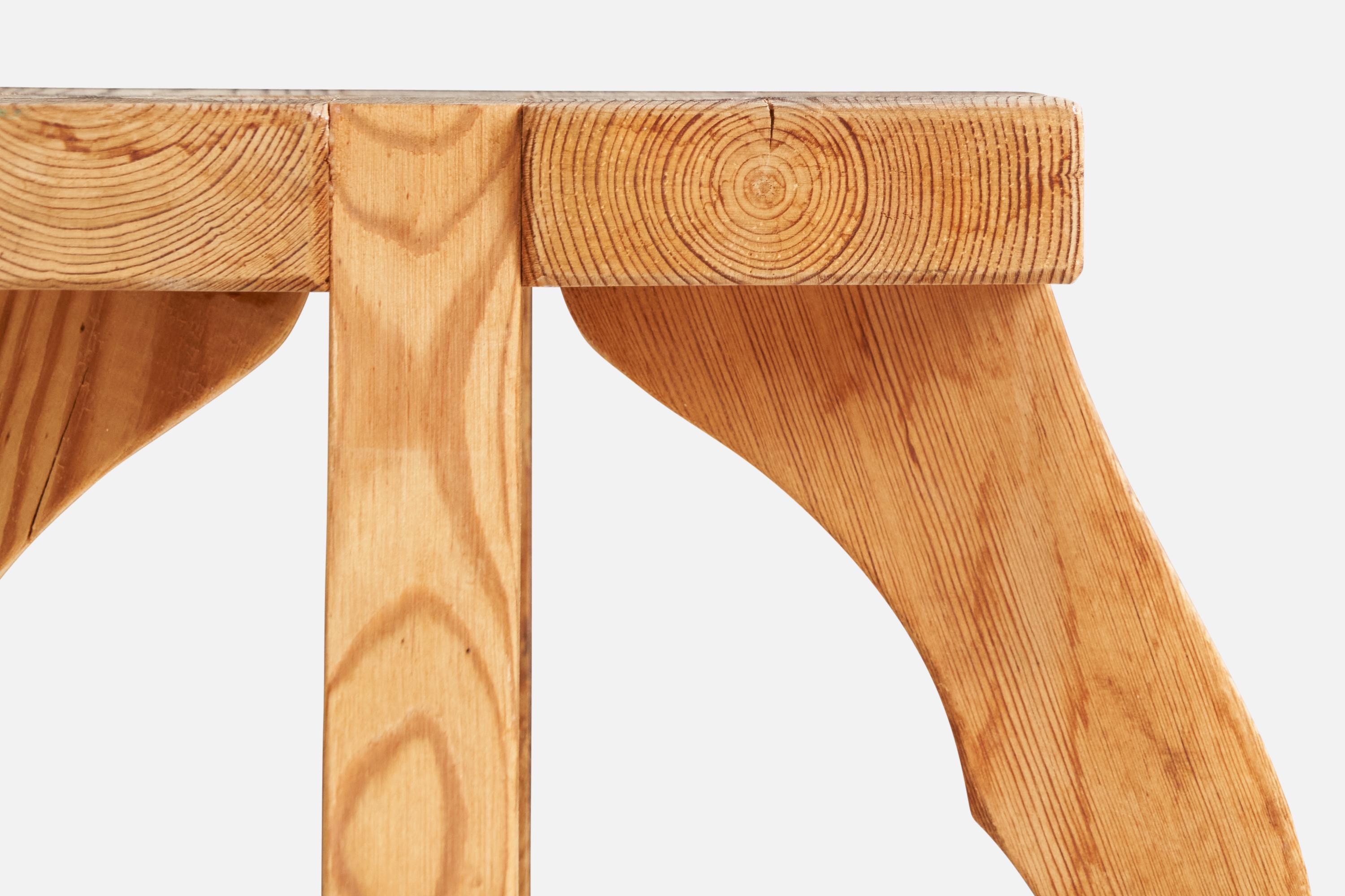 Pin Tabouret de designer suédois, pin, Suède, années 1970 en vente