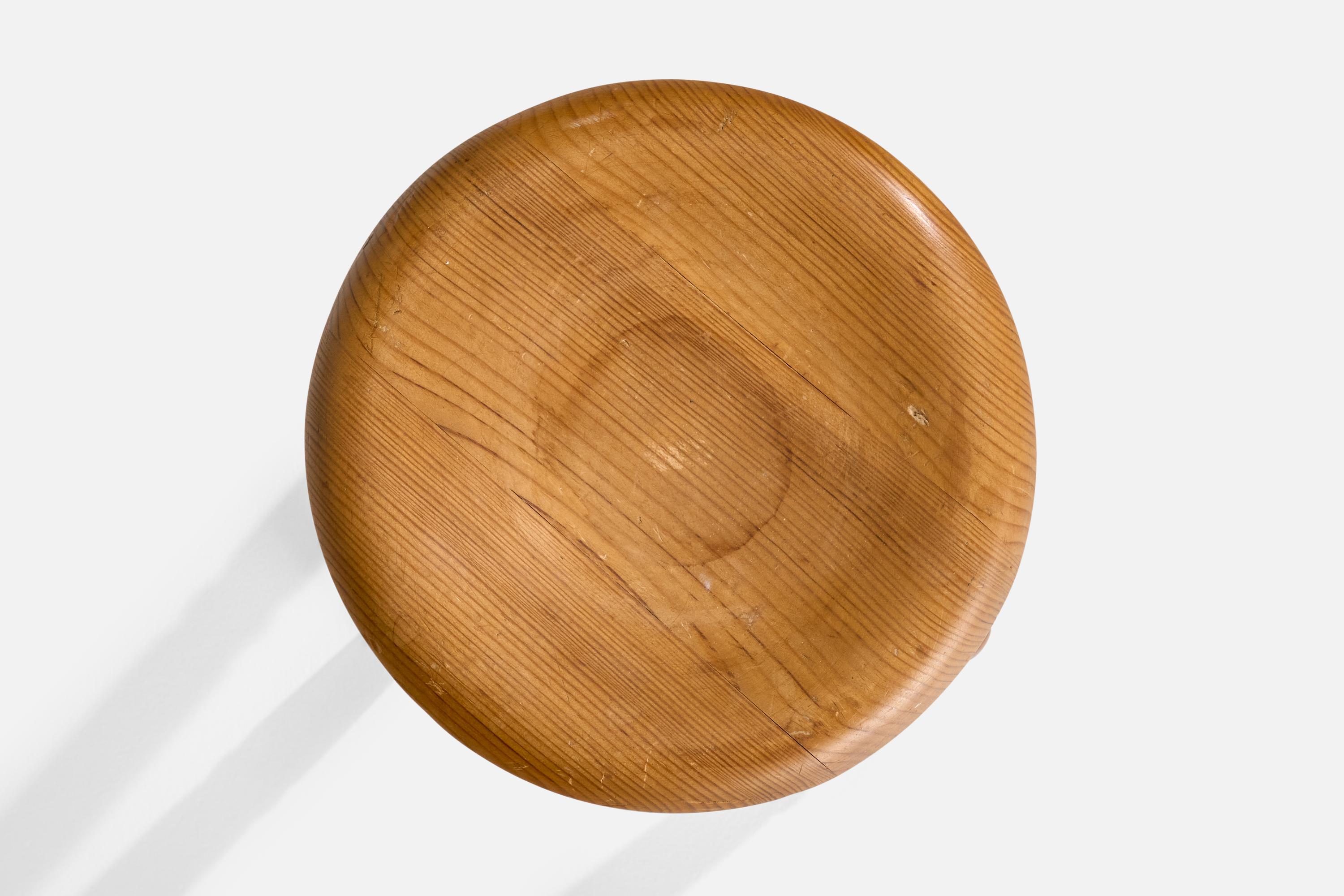 Fin du 20e siècle Tabouret de designer suédois, pin, Suède, années 1970 en vente