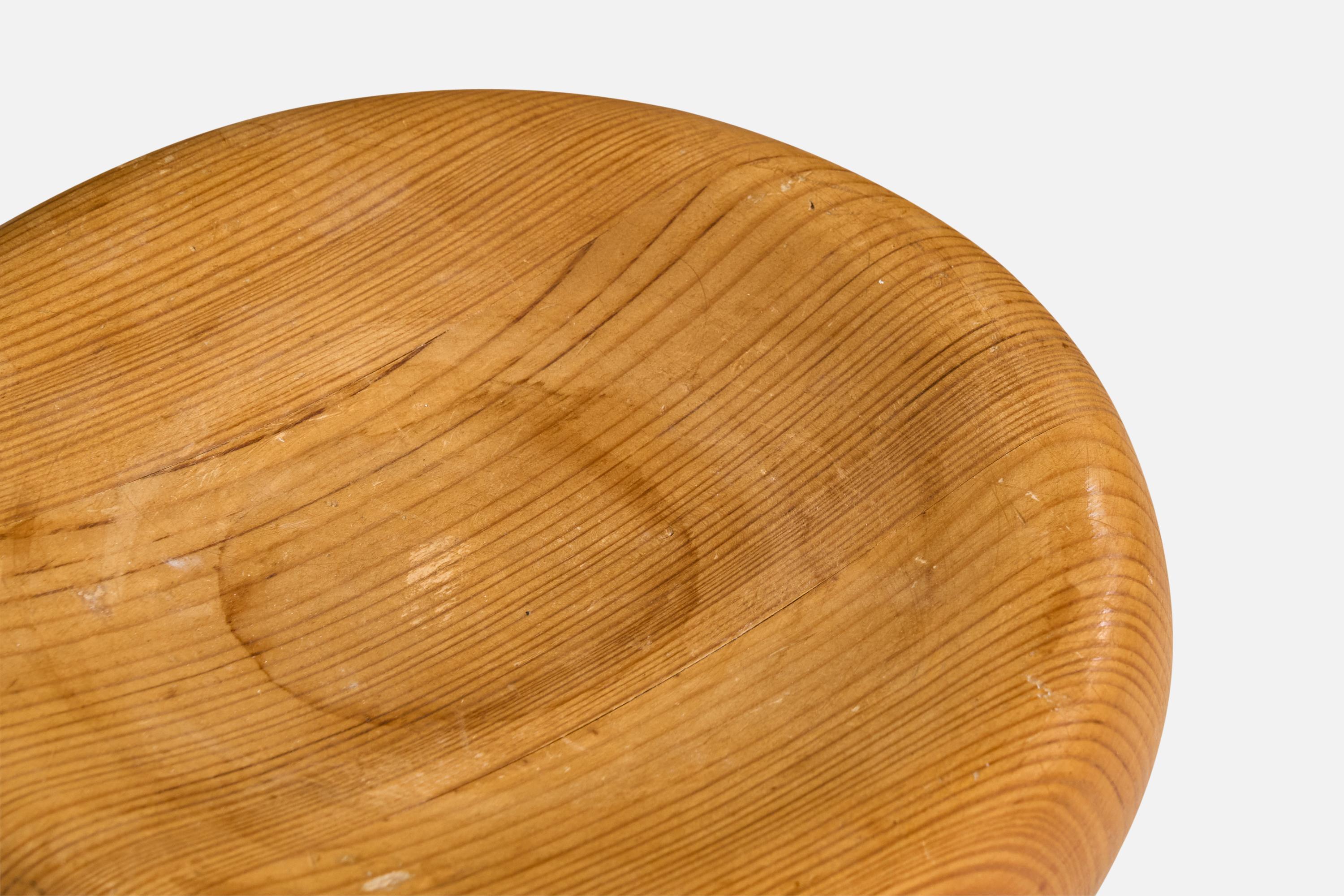 Pin Tabouret de designer suédois, pin, Suède, années 1970 en vente