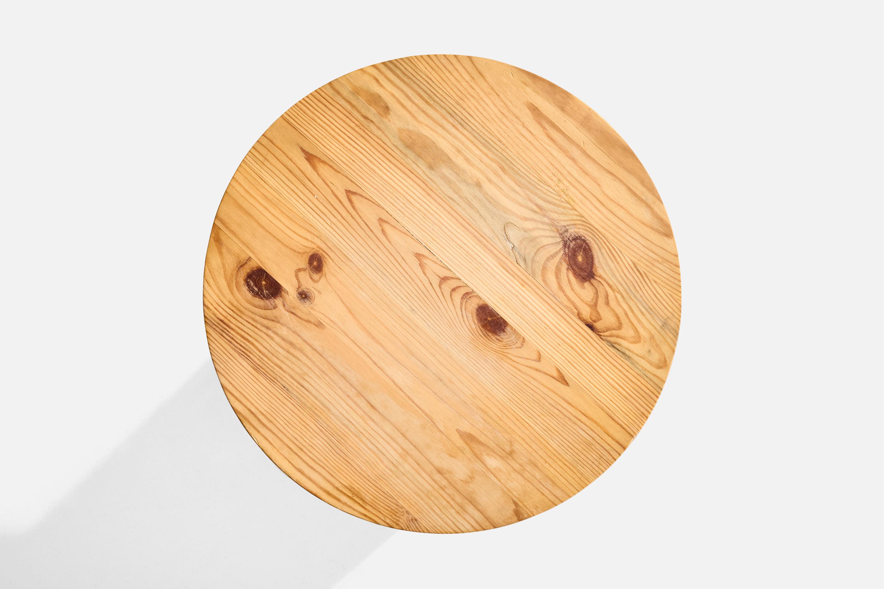 Pin Tabouret de designer suédois, pin, Suède, années 1970 en vente