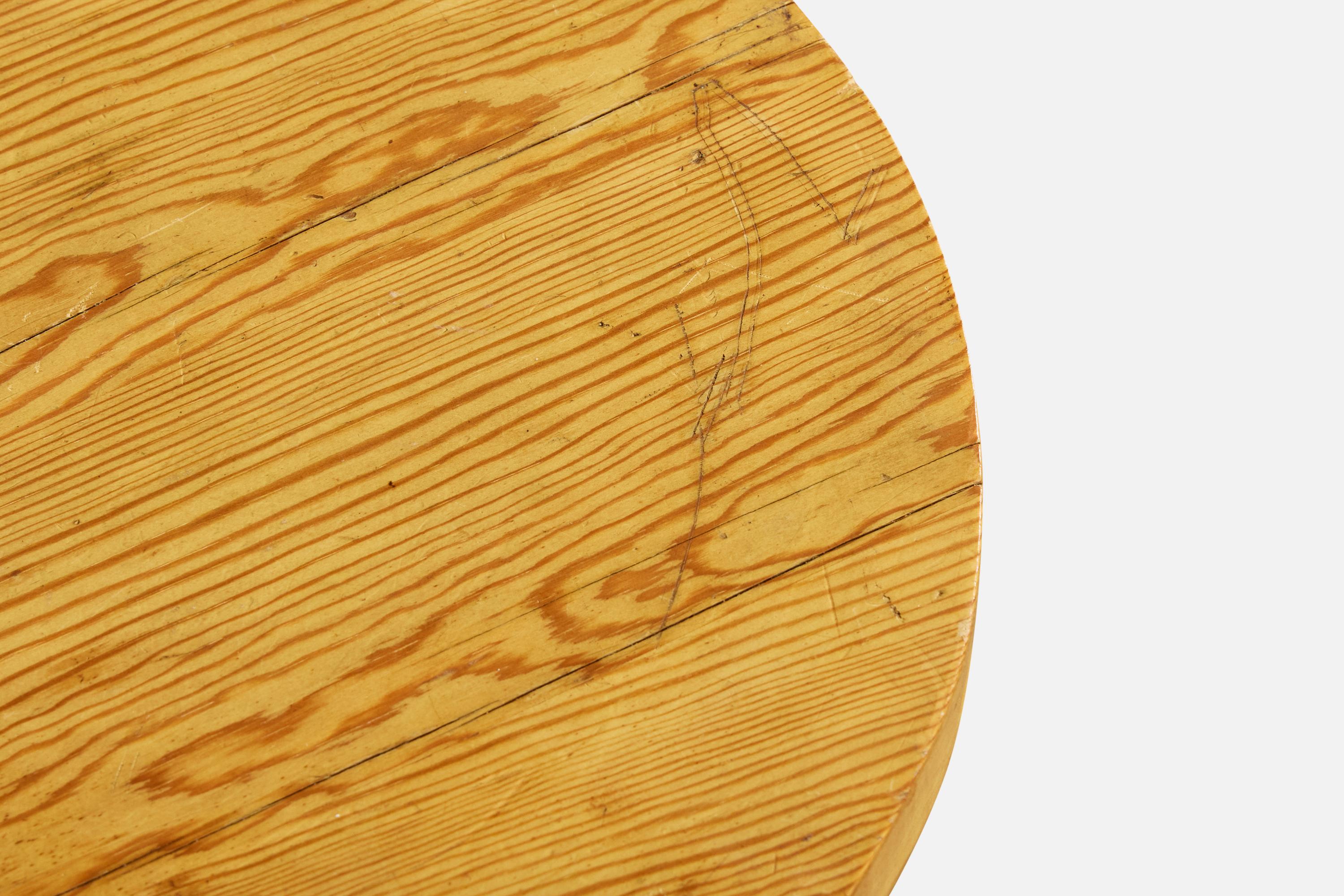 Swedish Designer, Stool, Pine, Sweden, 1970s im Angebot 1