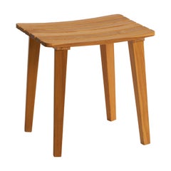 Schwedischer Designer, Hocker, Kiefernholz, Schweden, 1970er Jahre