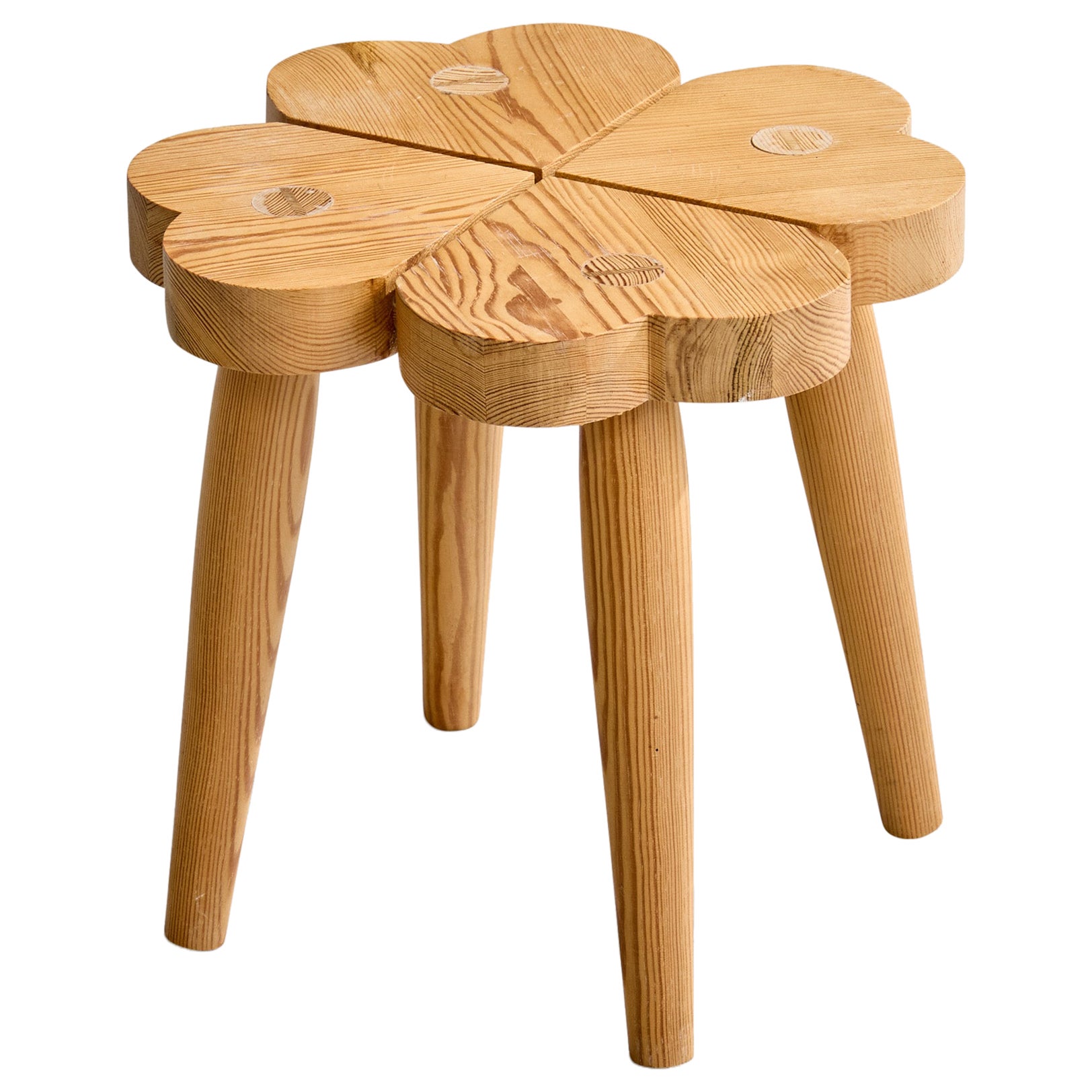 Swedish Designer, Stool, Pine, Sweden, 1970s For Sale