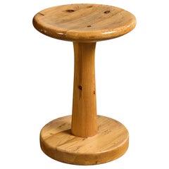 Swedish Designer, Stool, Pine, Sweden, 1970s