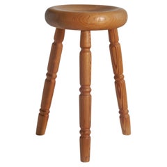 Swedish Designer, Stool, Pine, Sweden, 1970s