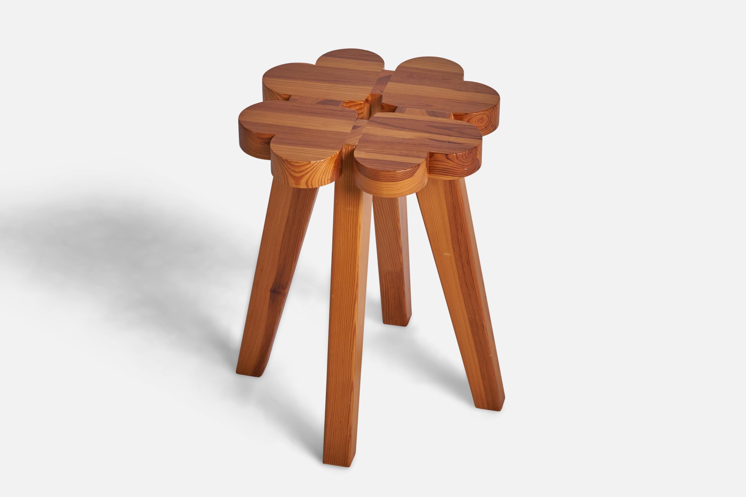 Swedish Designer, Stool, Pine, Sweden, 1998 In Good Condition For Sale In High Point, NC
