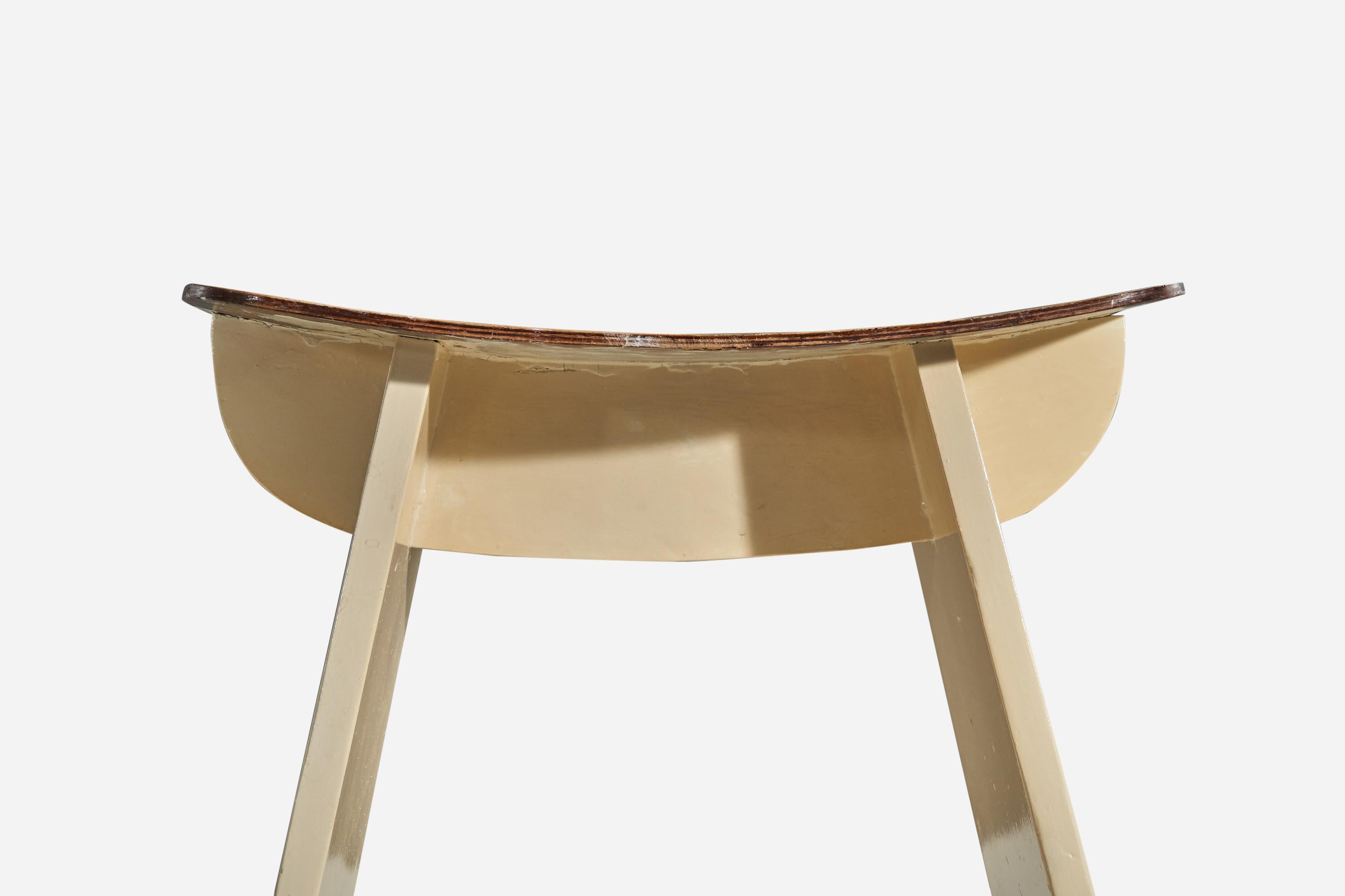 Swedish Designer, Stool, Plywood, Sweden, 1950s In Good Condition For Sale In High Point, NC