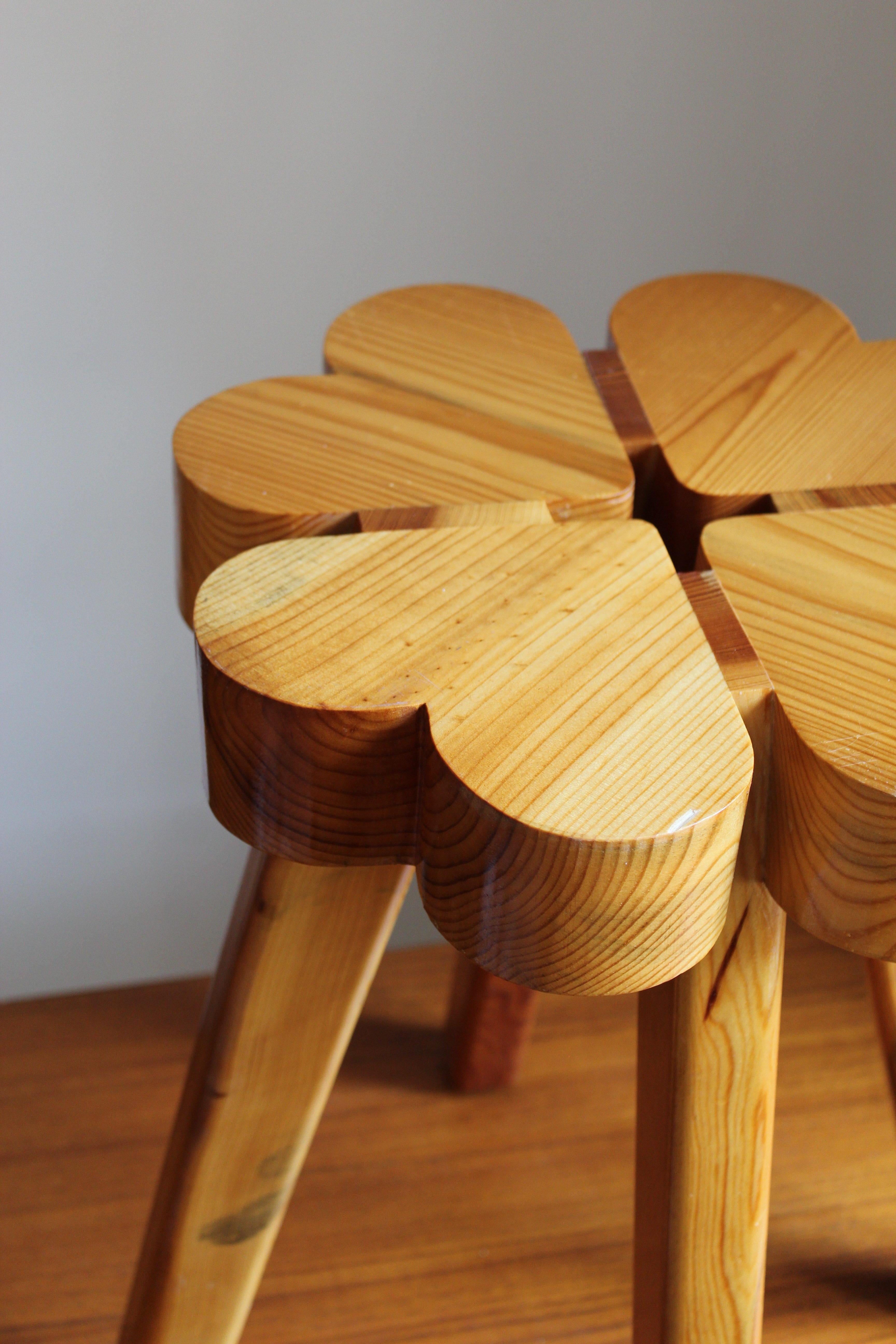 Late 20th Century Swedish Designer, Stool, Solid Pine, Sweden, 1970s