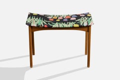 Diseñador sueco, taburete, madera, tela, Suecia, década de 1950