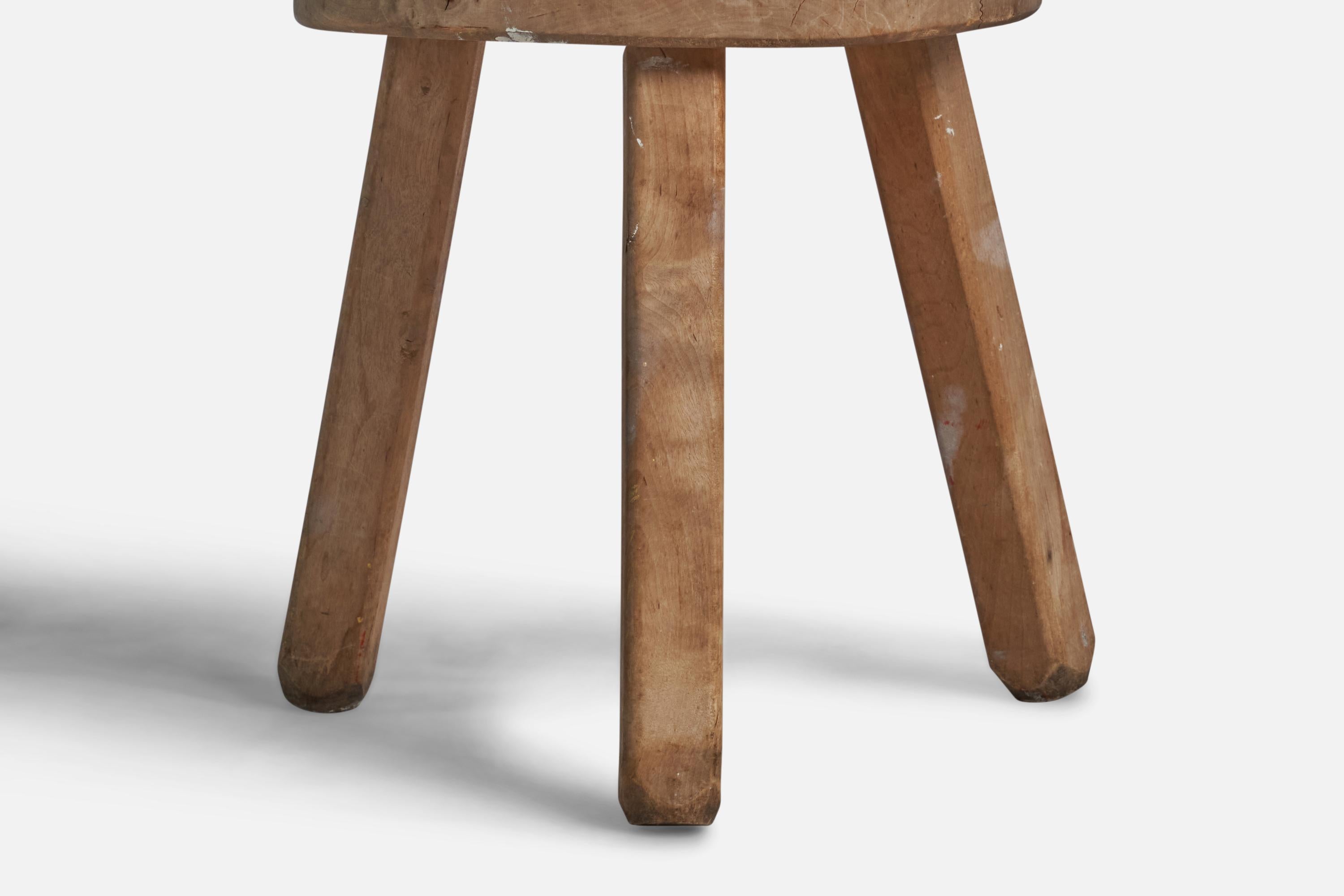 Swedish Designer, Stool, Wood, Sweden, 1930s In Good Condition For Sale In High Point, NC