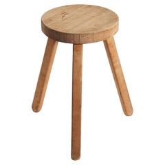 Schwedischer Designer, Hocker, Holz, blauer Samt, Schweden, 1950er Jahre im  Angebot bei 1stDibs