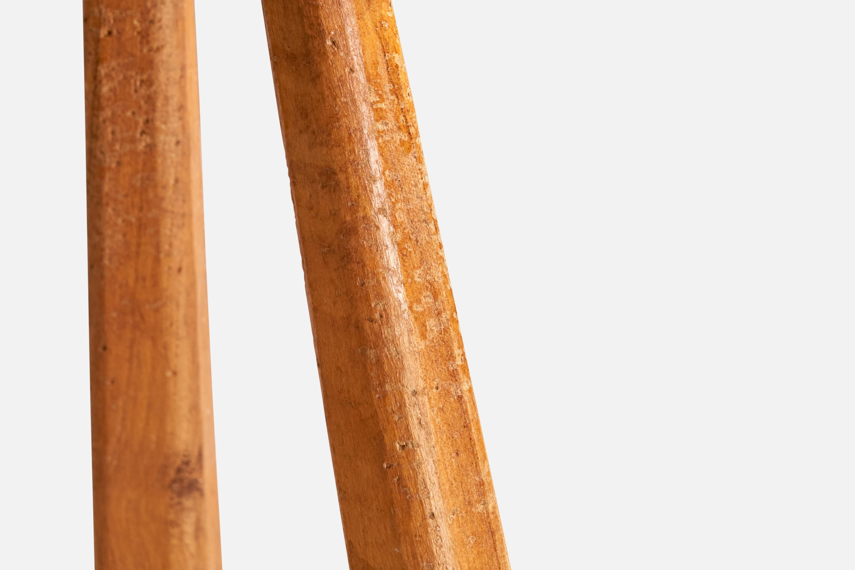 Swedish Designer, Stool, Wood, Sweden, 1960s im Angebot 2