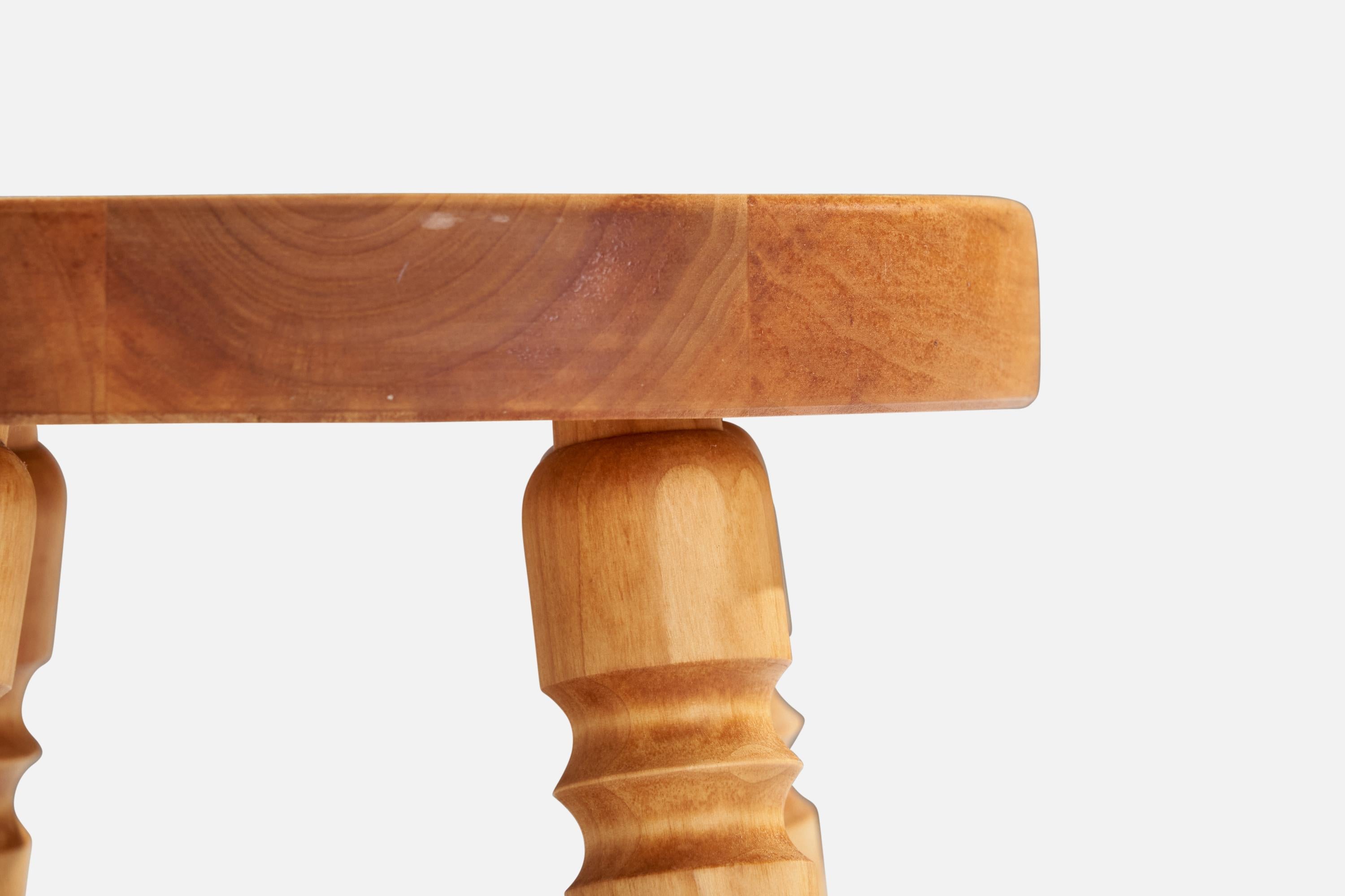 Legno Designer svedese, Sgabello, Wood, Svezia, anni '70 in vendita