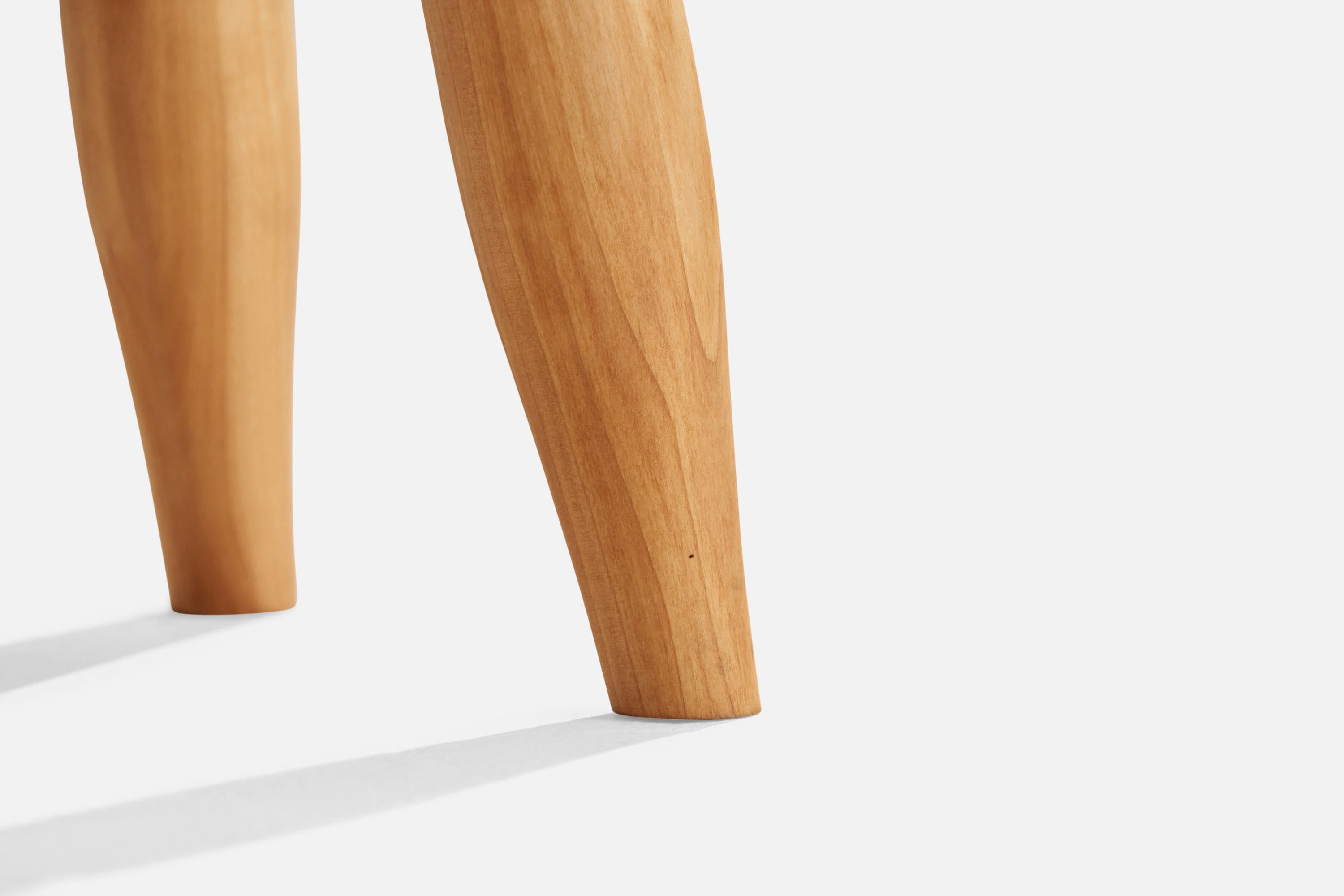 Designer svedese, Sgabello, Wood, Svezia, anni '70 in vendita 1