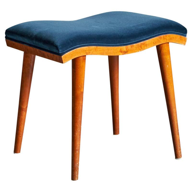 Swedish Designer, Stool. Wood, Jute Straps, Sweden, 1940s For Sale at ...