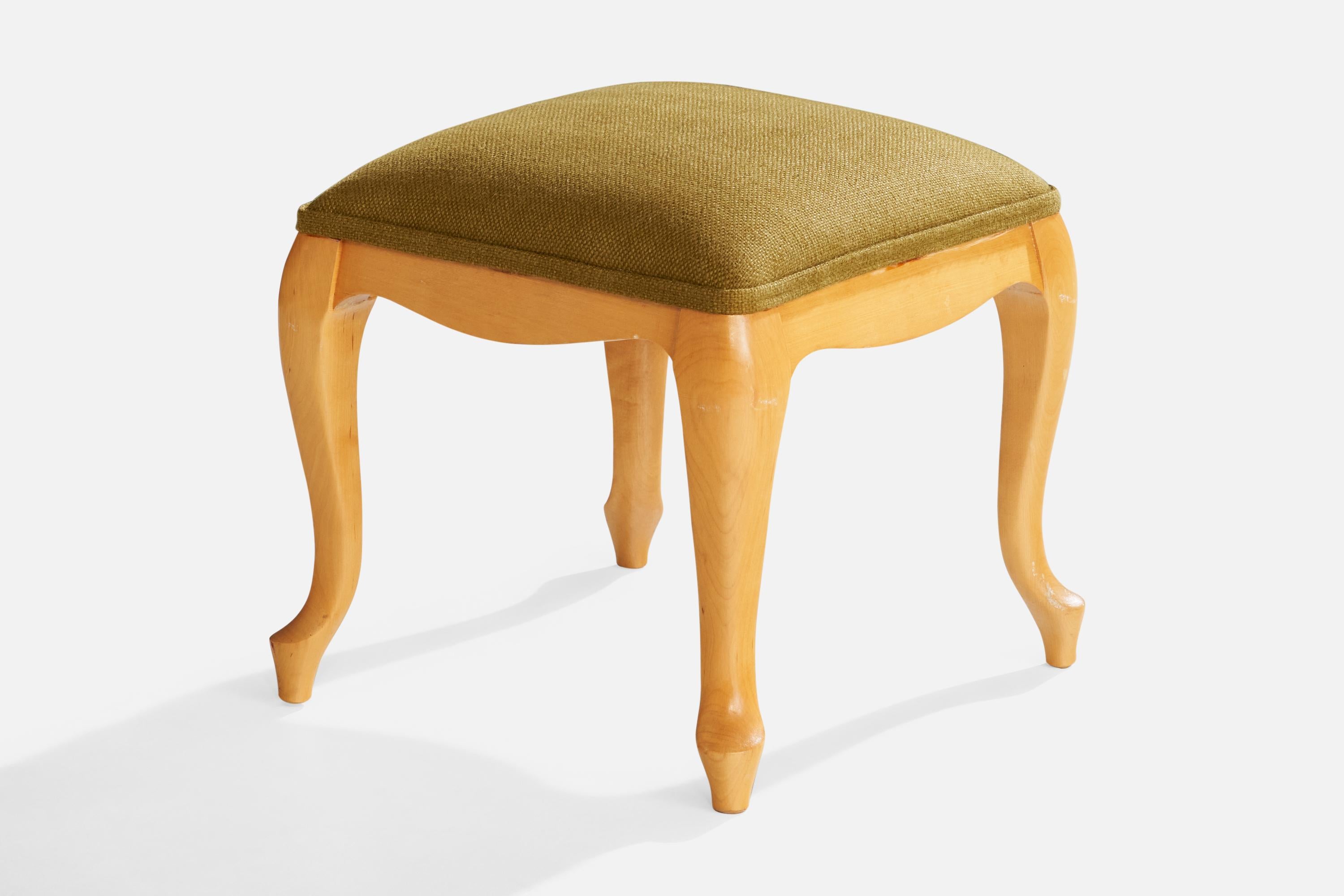 Designer suédois, tabourets, bouleau, tissu, Suède, années 1920 Bon état - En vente à High Point, NC