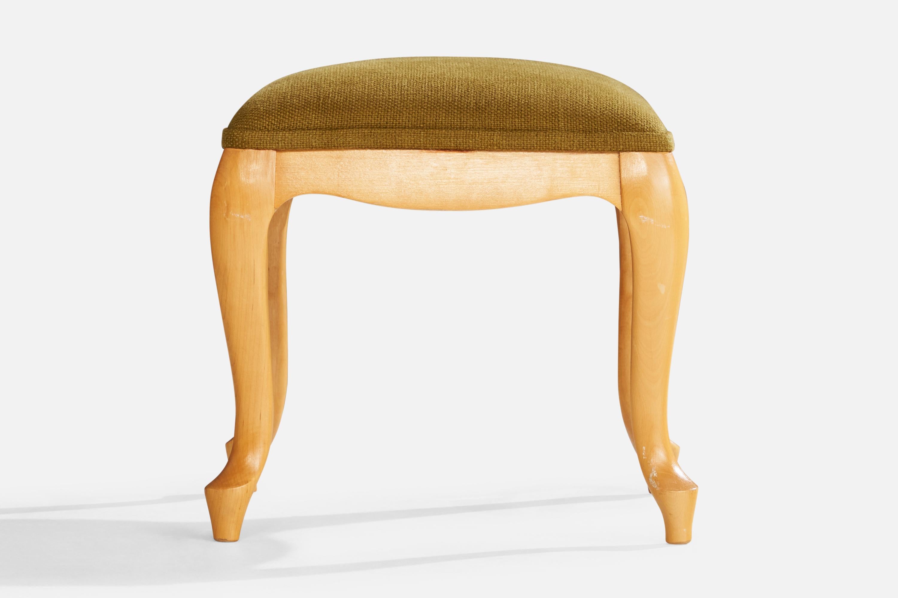 Tissu Designer suédois, tabourets, bouleau, tissu, Suède, années 1920 en vente