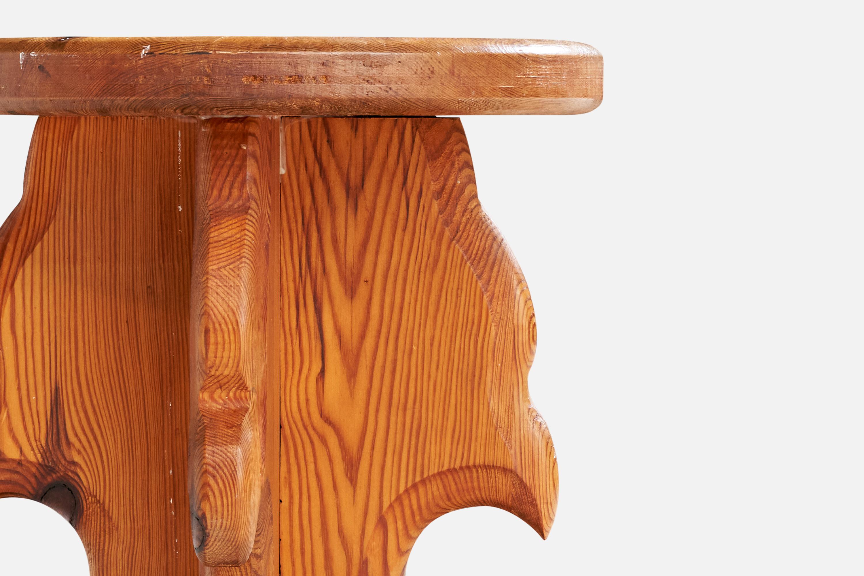 Swedish Designer, Stools, Pine, Sweden, 1970s For Sale 3