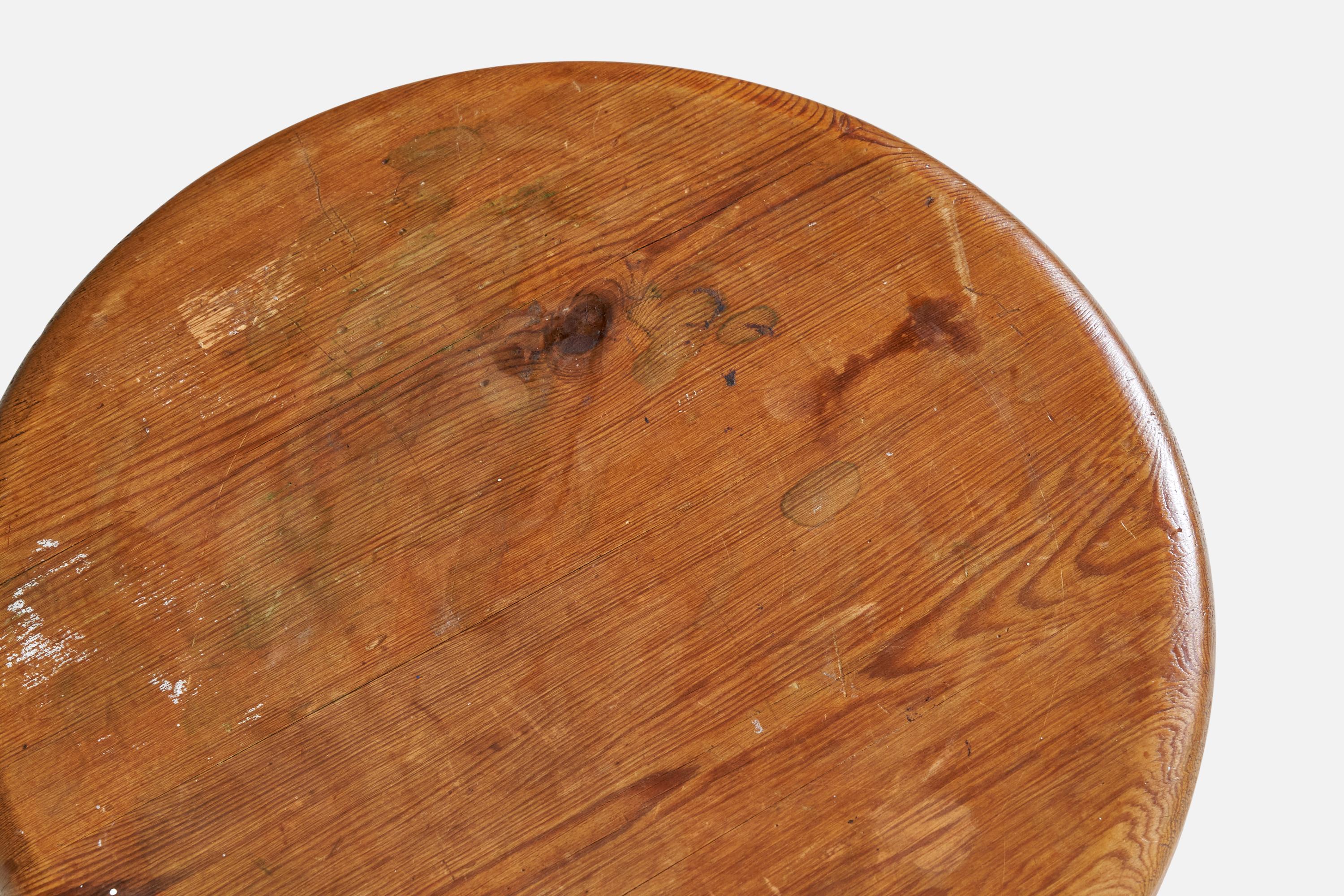 Swedish Designer, Stools, Pine, Sweden, 1970s For Sale 5
