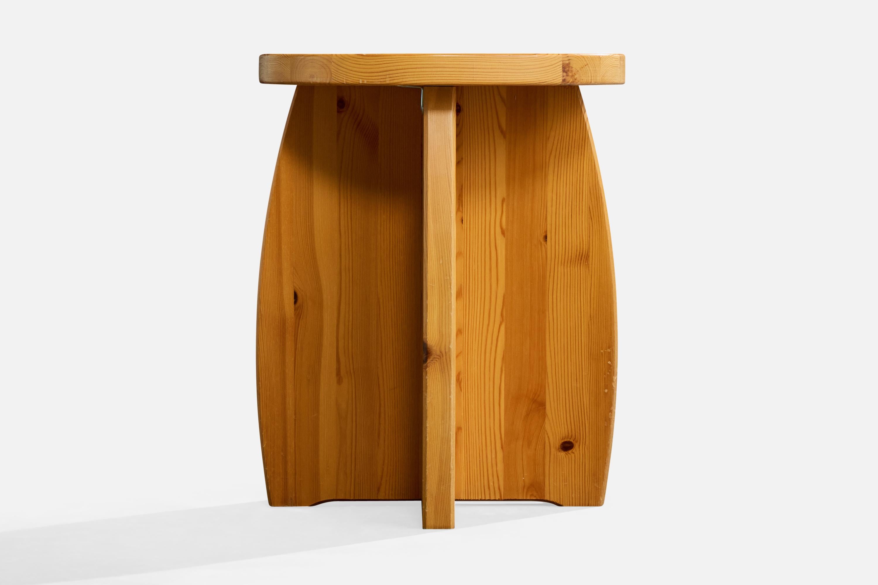 Late 20th Century Swedish Designer, Stools, Pine, Sweden, 1980s For Sale