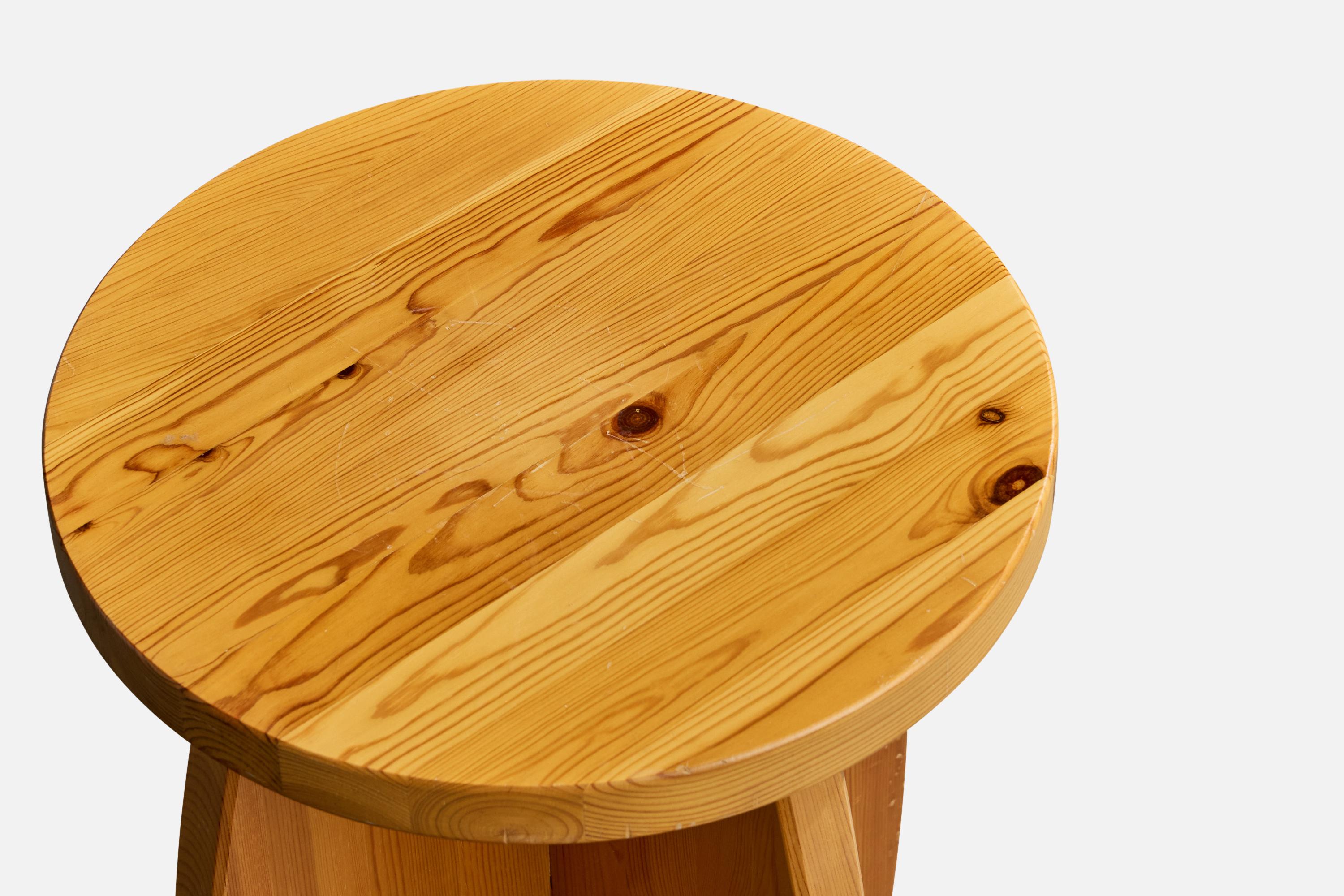 Swedish Designer, Stools, Pine, Sweden, 1980s For Sale 3