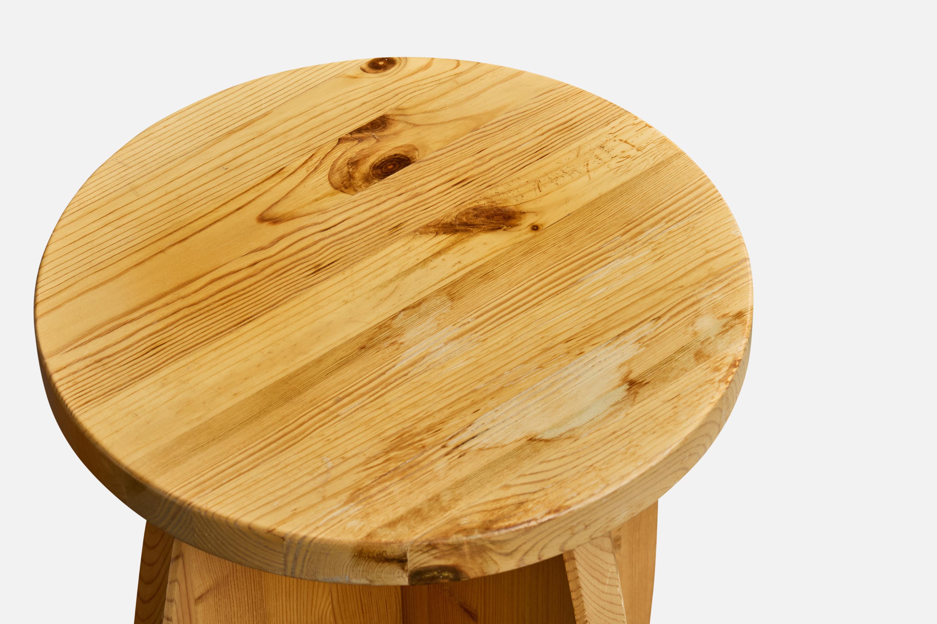 Swedish Designer, Stools, Pine, Sweden, 1980s For Sale 4