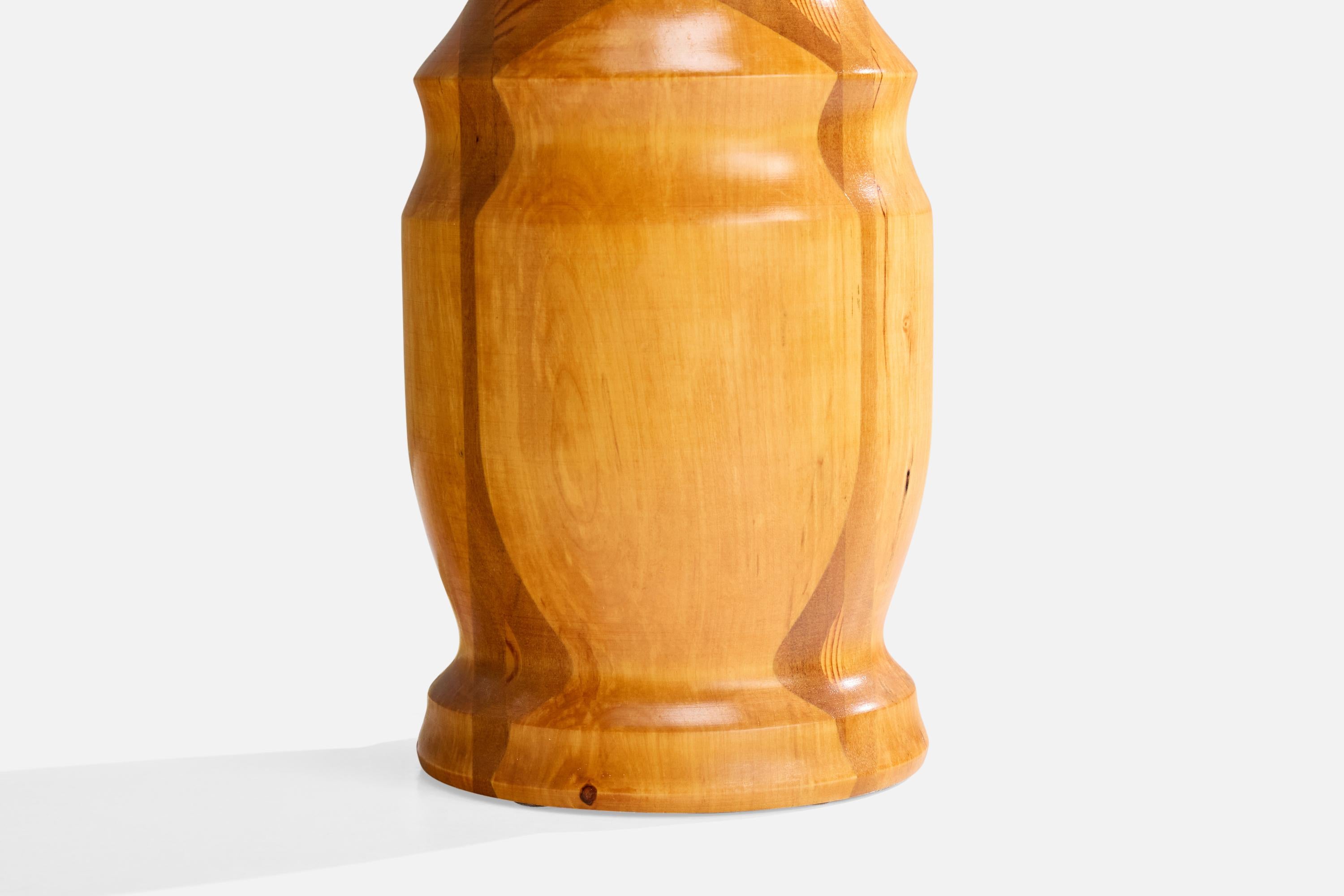 Swedish Designer, Table Lamp, Birch, Mahogany, Pine, Sweden, 1985 For Sale 2