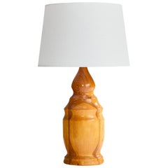 Swedish Designer, Table Lamp, Birch, Mahogany, Pine, Sweden, 1985