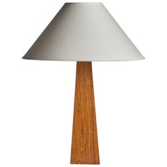 Lampada da tavolo di design svedese, betulla, Svezia, anni '50