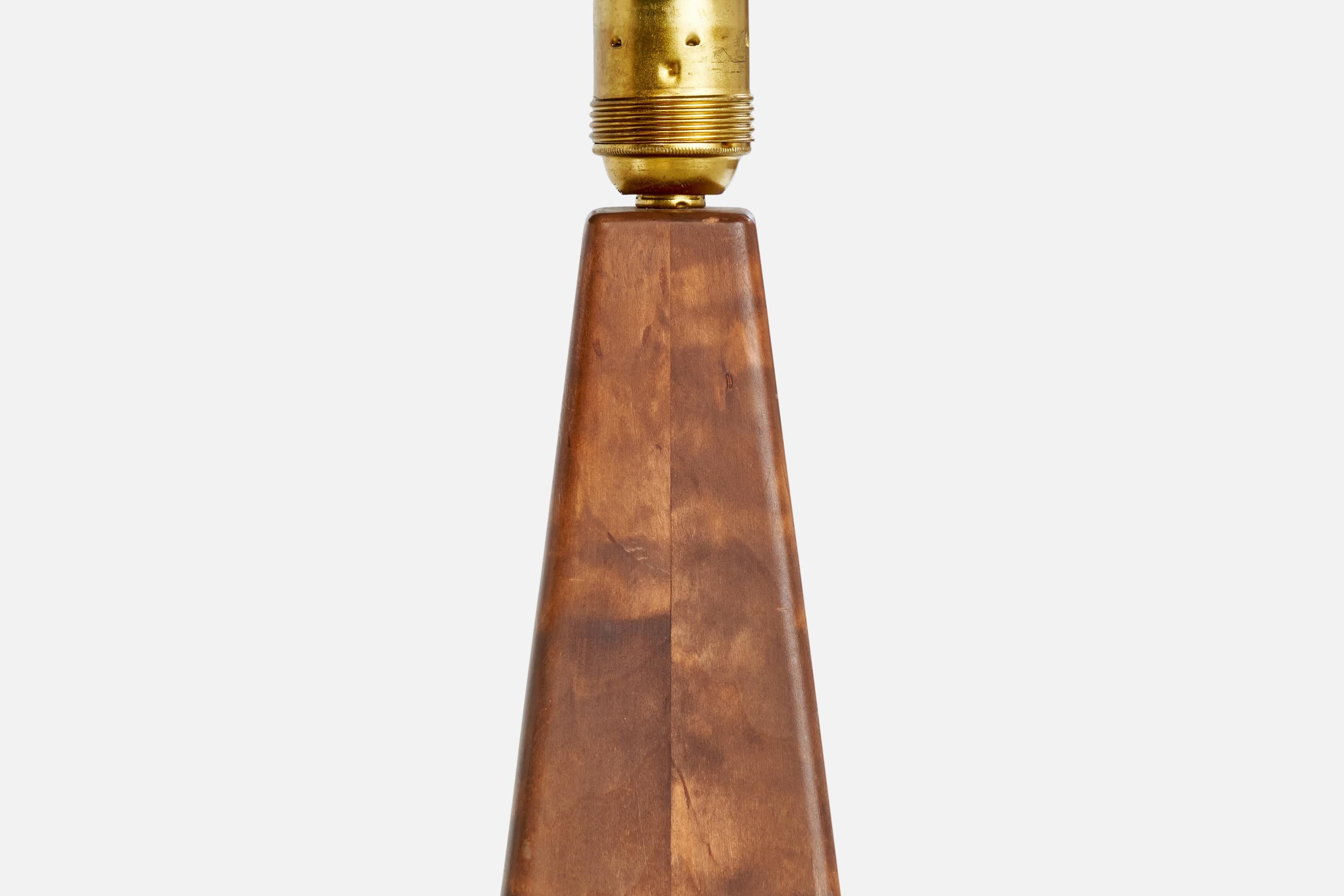 Designer suédois, lampe de table, bouleau, Suède, années 1960 en vente 4
