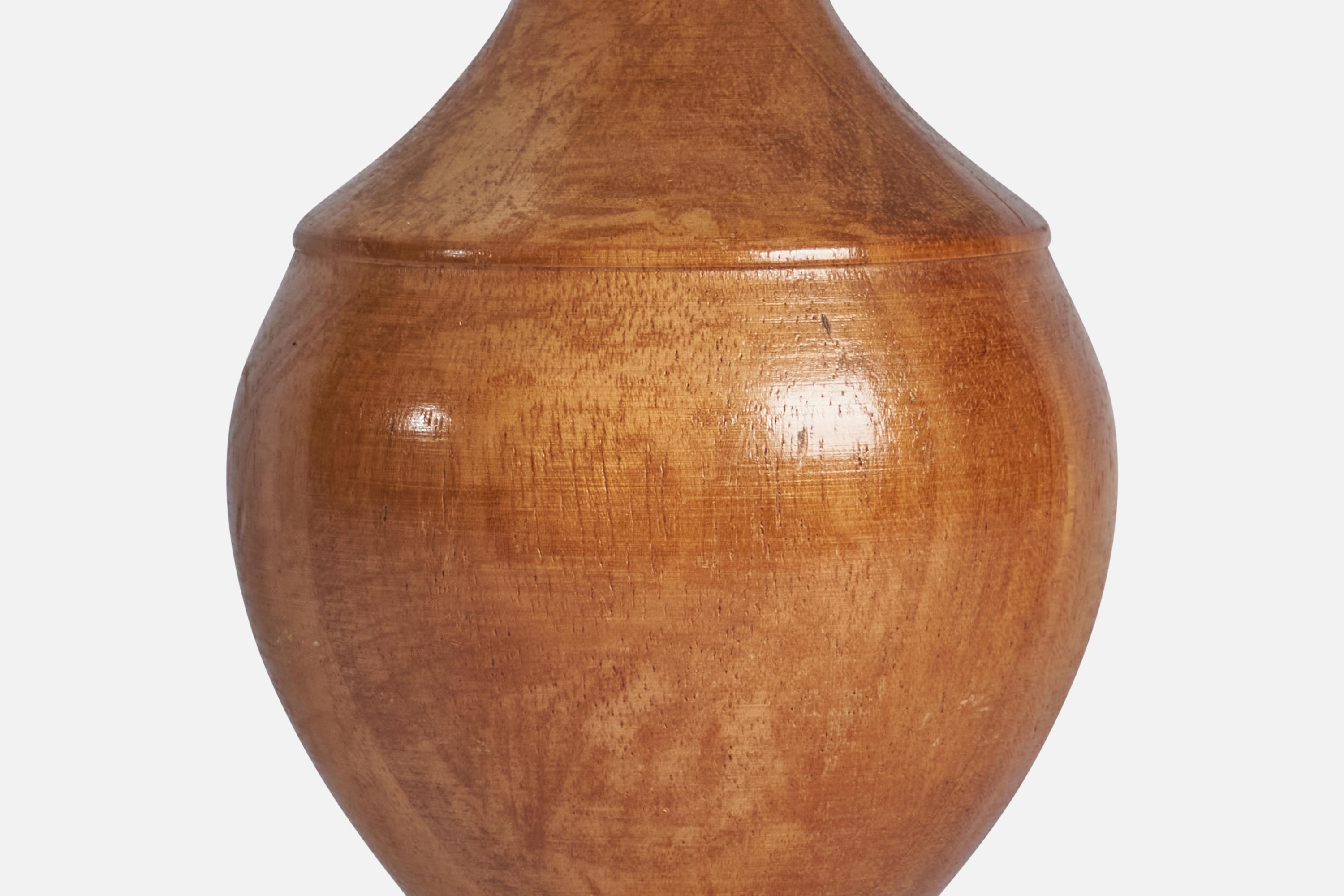 Designer suédois, lampe de table, bouleau, Suède, années 1960 Bon état - En vente à High Point, NC
