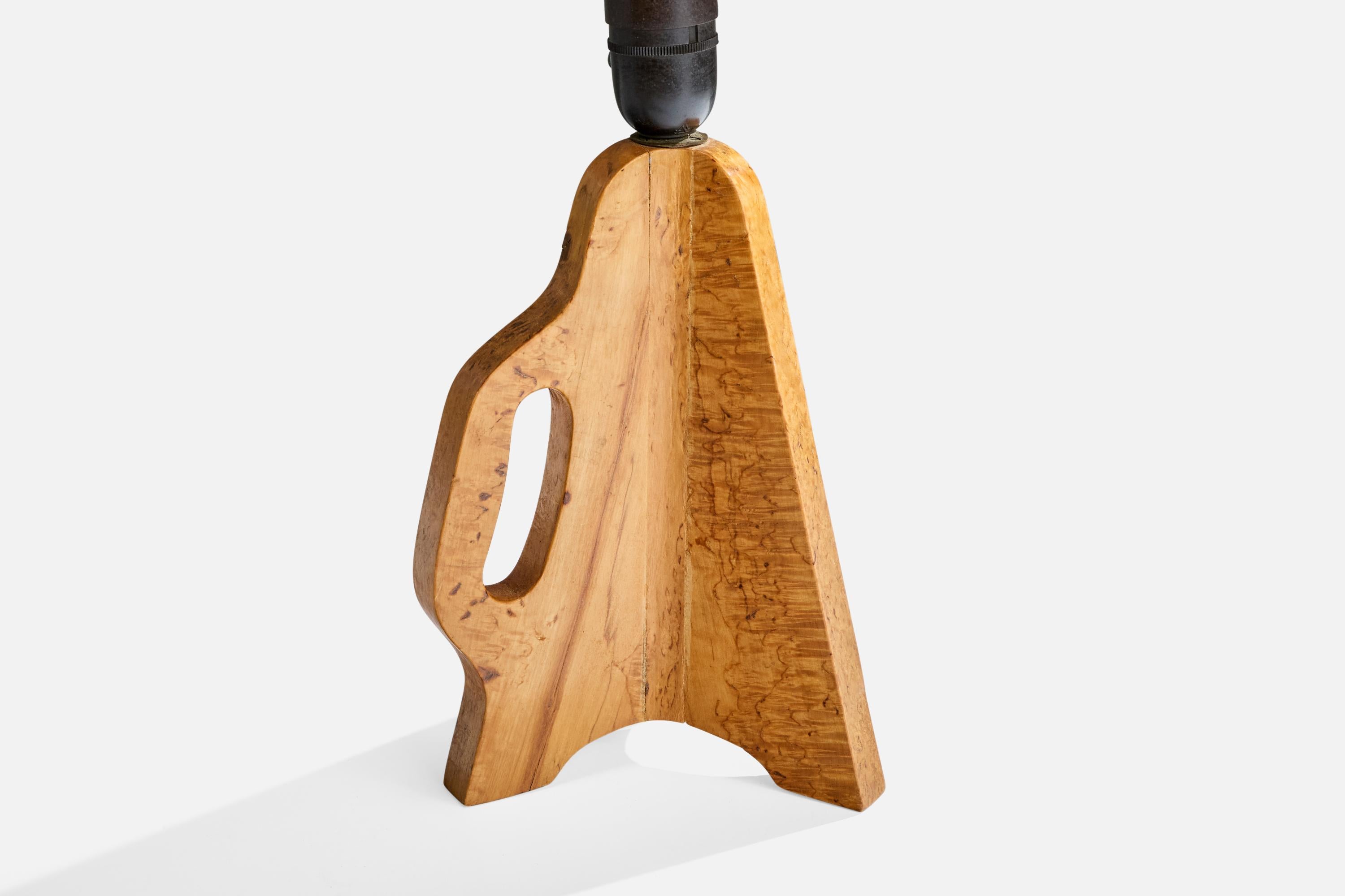 Diseñador sueco, lámpara de mesa, abedul, Suecia, años 1960 en Bueno estado para la venta en High Point, NC