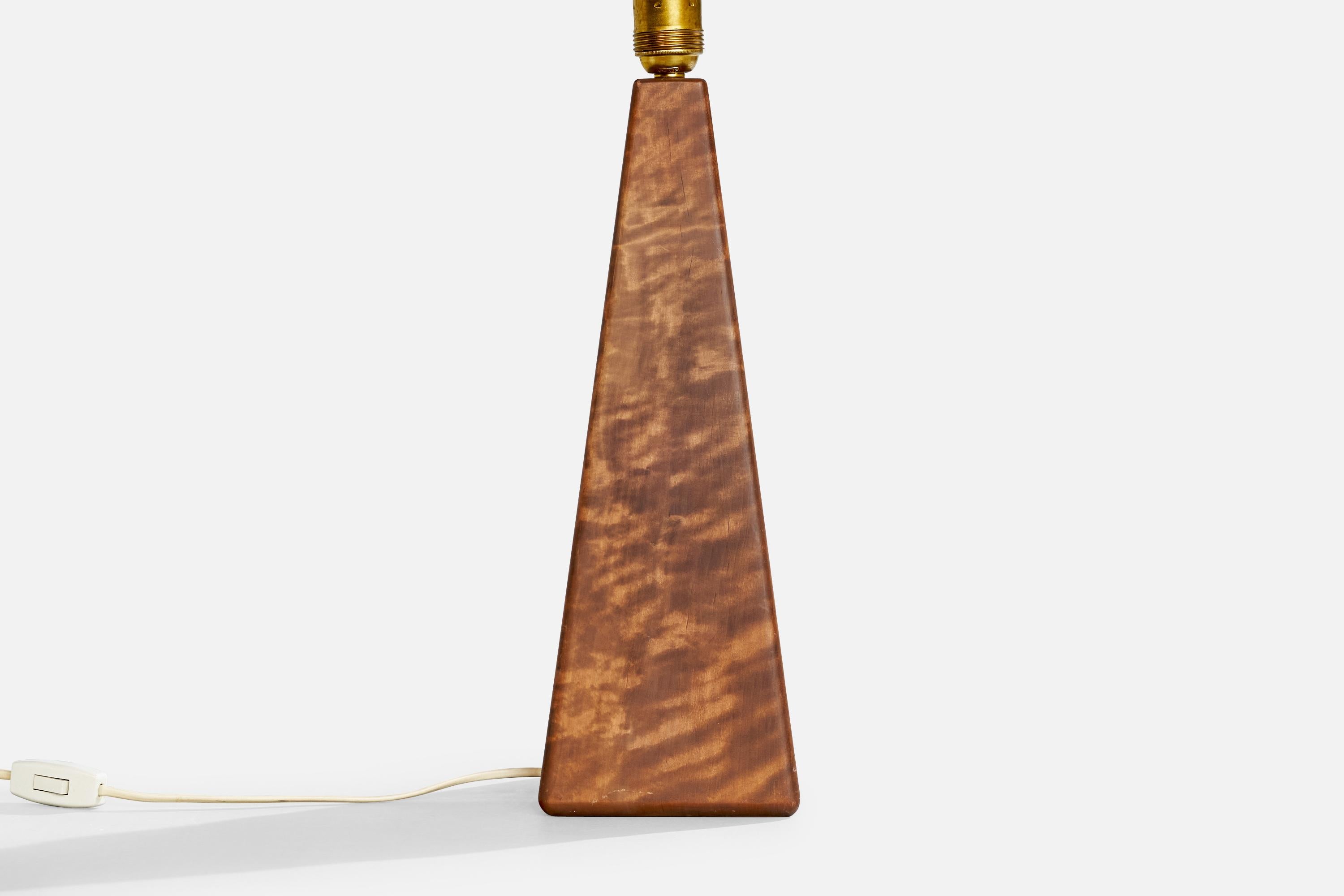 Designer suédois, lampe de table, bouleau, Suède, années 1960 en vente 1