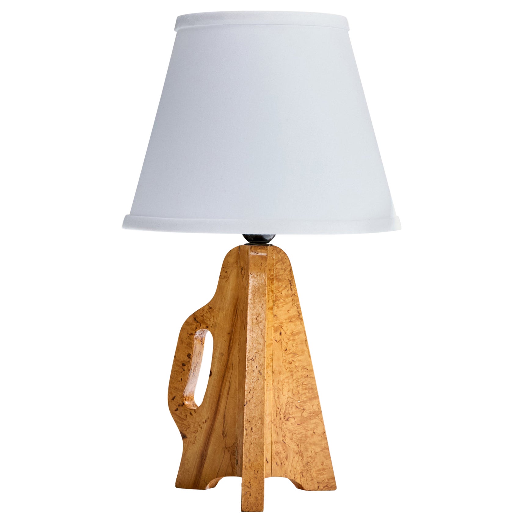 Diseñador sueco, lámpara de mesa, abedul, Suecia, años 1960 en venta