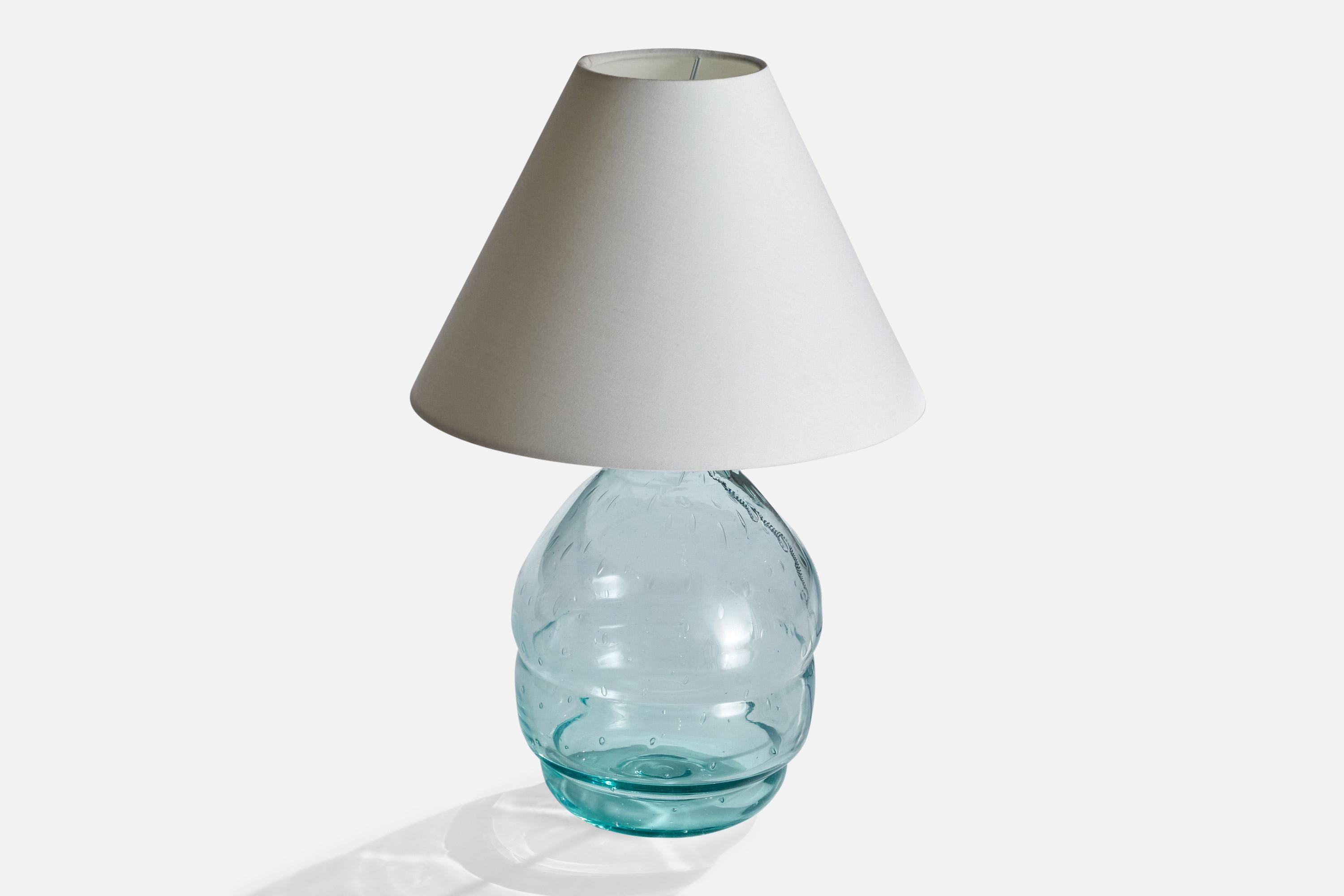 Scandinave moderne Designer suédois, lampe de bureau, laiton, verre, Suède, années 1930 en vente